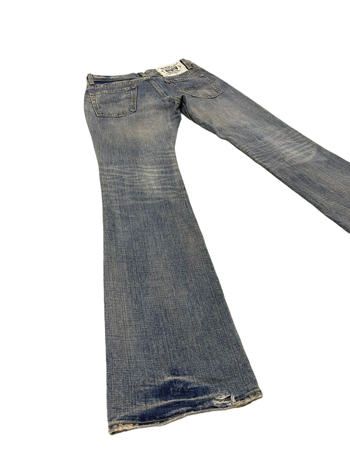Japanese Brand Flare Jeans GL Heart Faded Distress Boot Cut 7🟦8 Size US 31 - 12 Thumbnail