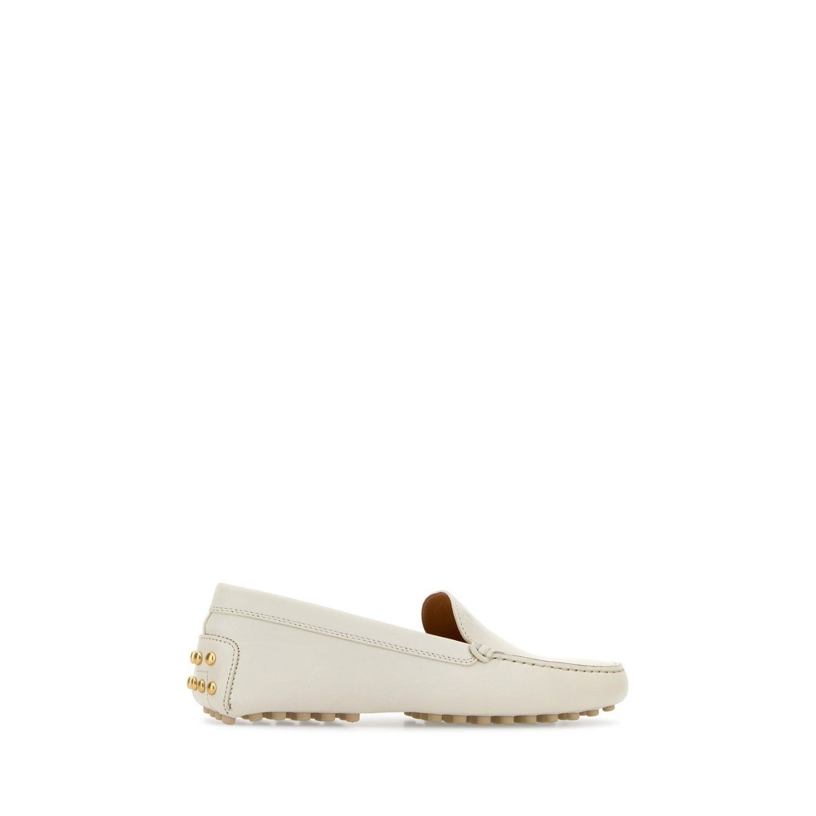 TOD'S Ivory White Leather Loafers New And Authentic (Women's
