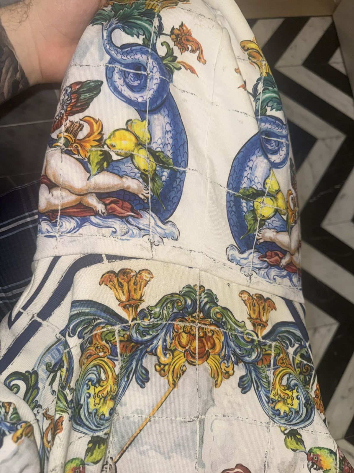 Dolce & Gabbana Dolce & Gabanna Multicolour Hoodie Neptune Print Size US L / EU 52-54 / 3 - 6 Thumbnail