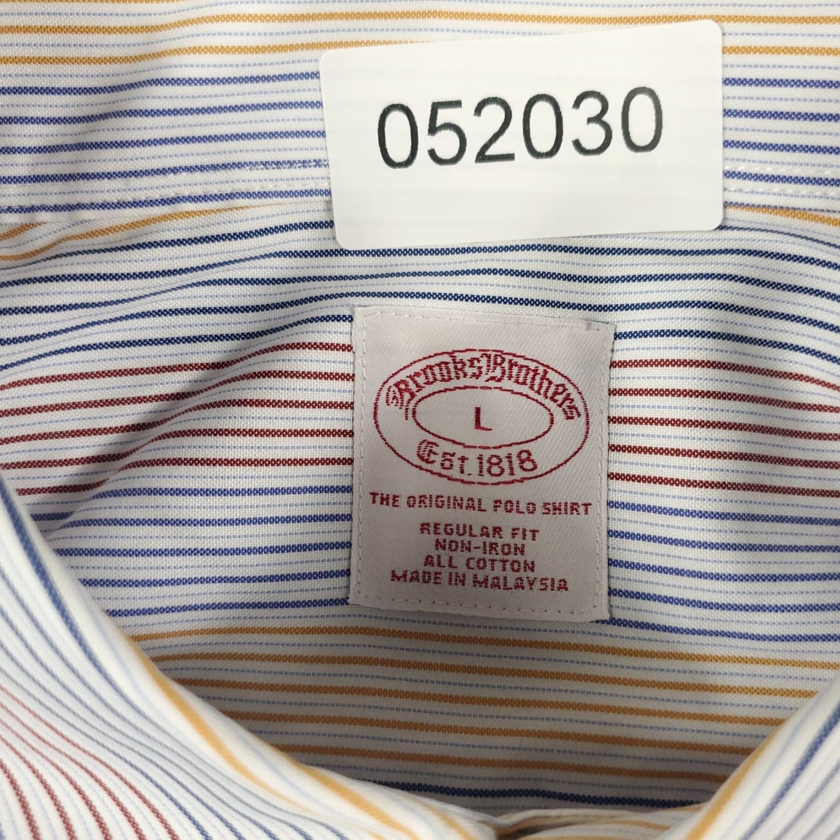 Brooks Brothers Brooks Brothers Striped Button-Up Shirt Mens Large Blue Regular Fit Long Sleeve Size US L / EU 52-54 / 3 - 7 Thumbnail