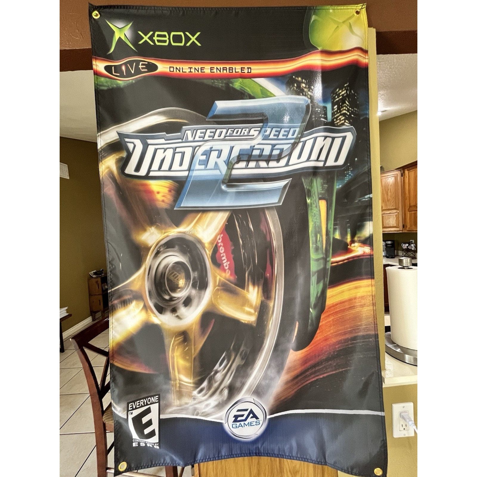 Other Need for Speed: Underground 2 5ft Flag Microsoft XBOX NFS Size ONE SIZE - 1 Thumbnail