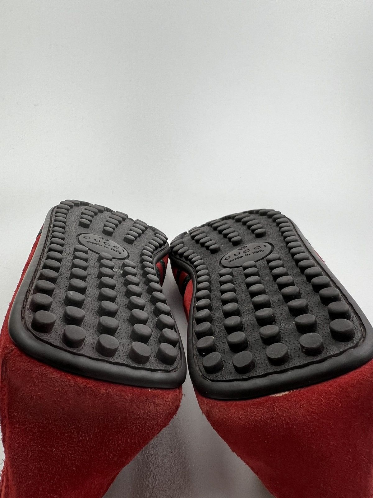 Gucci GUCCI Loafers Drivers Leather Shoes Web Stripe Red Men's Size US 8.5 / EU 41-42 - 14 Thumbnail
