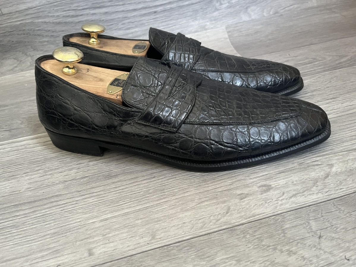 Brioni Brioni crocodile leather penny loafers, weston, lobb,loro Size US 11 / EU 44 - 5 Thumbnail