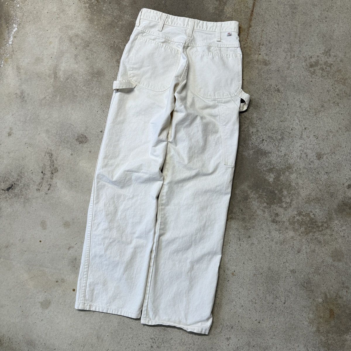 Vintage VINTAGE 80s DICKIES WHITE PAINTER CANVAS CARPENTER PANTS Size US 26 / EU 42 - 4 Thumbnail