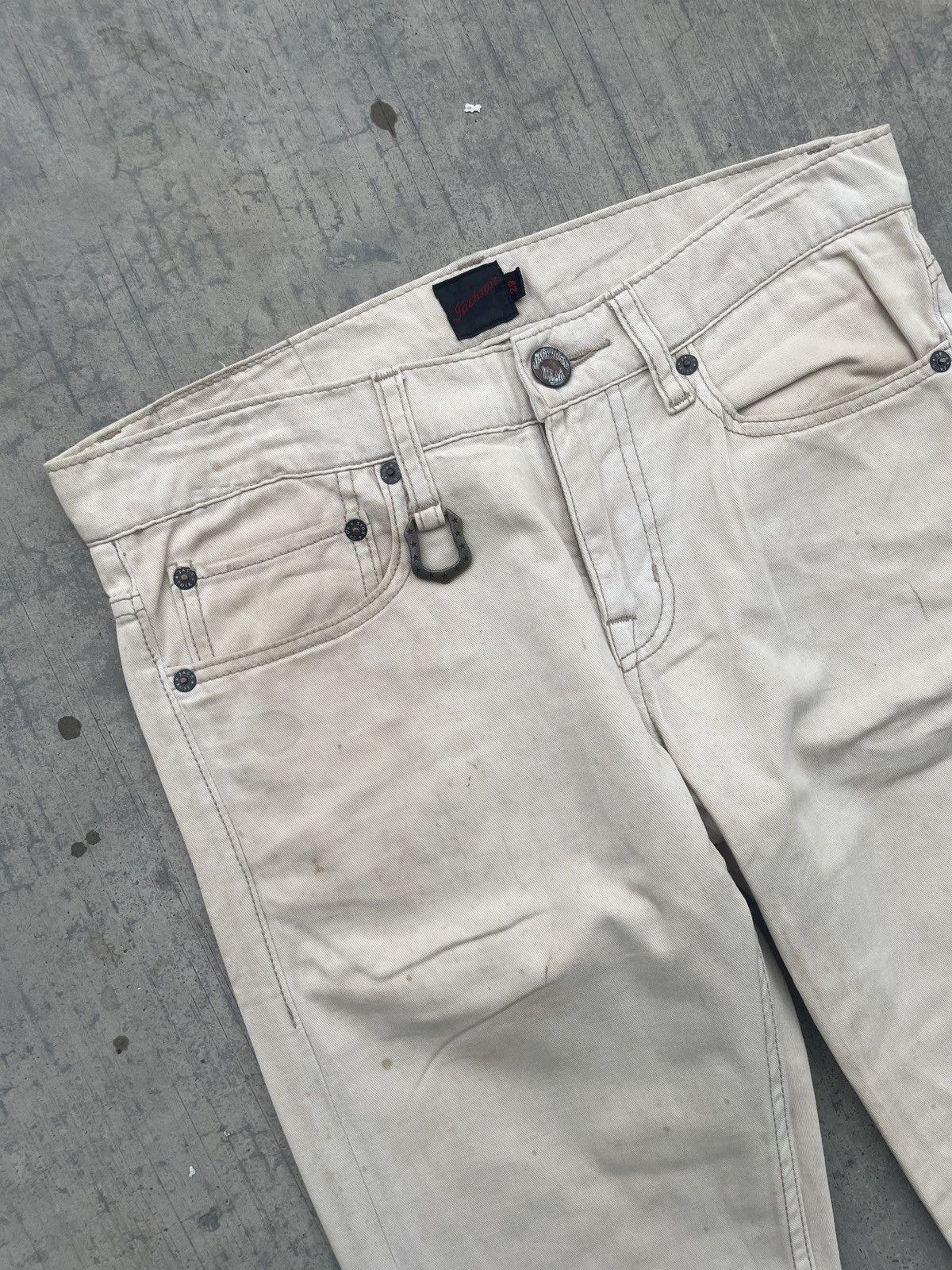 JACKROSE JACKROSE CREAM FLARE JEANS PUNK ARCHIVE Size US 31 - 3 Thumbnail