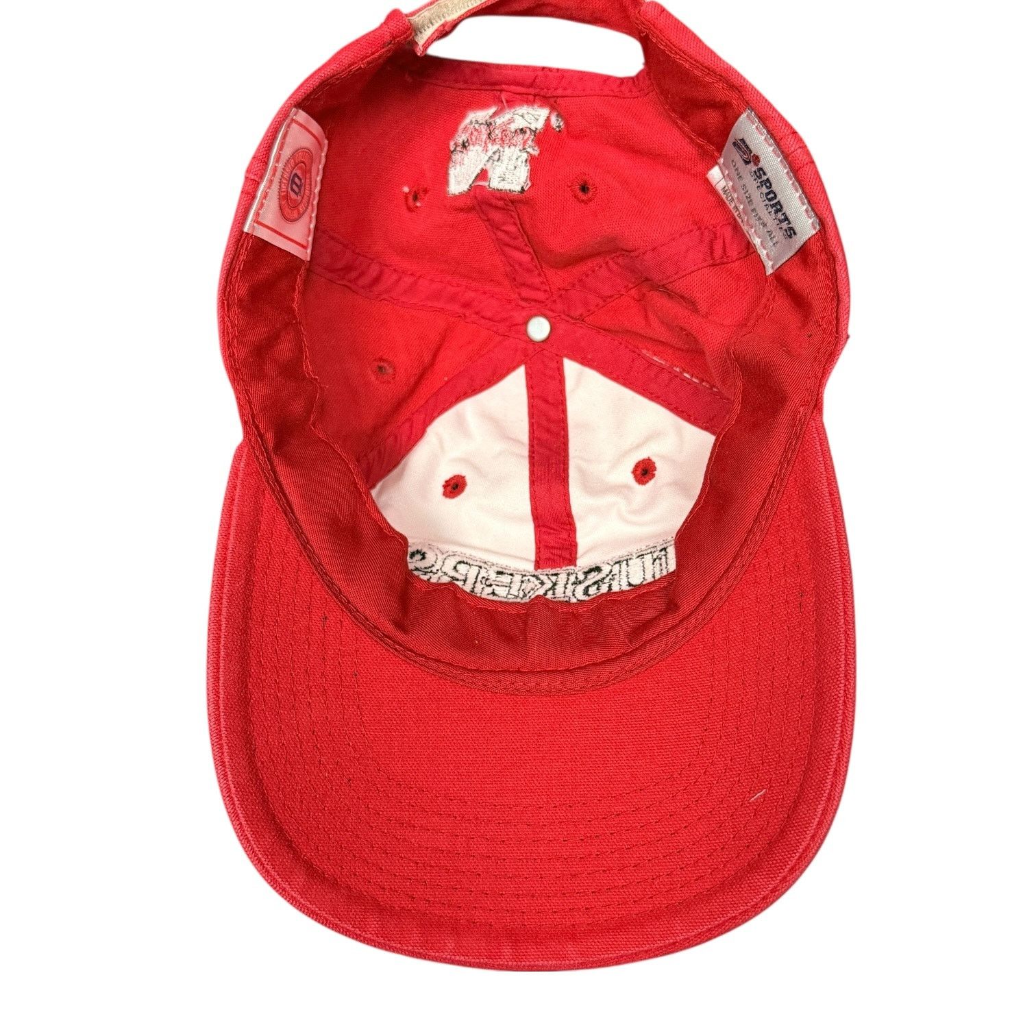 Sports Specialties Vintage Nebraska Huskers Embroidered Red Strapback Hat Cap Size ONE SIZE - 7 Thumbnail