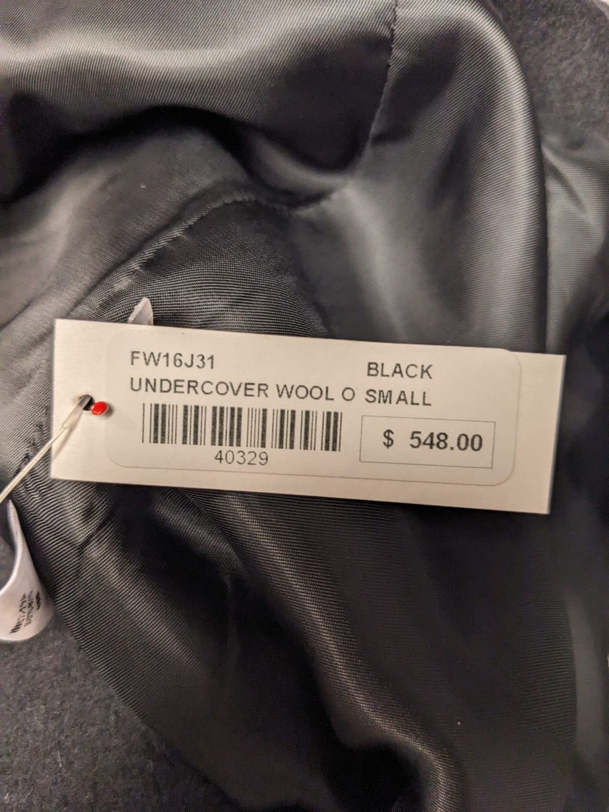 Supreme FW16 SUPREME UNDERCOVER WOOL OVERCOAT JACKET BLACK S Size US S / EU 44-46 / 1 - 6 Thumbnail