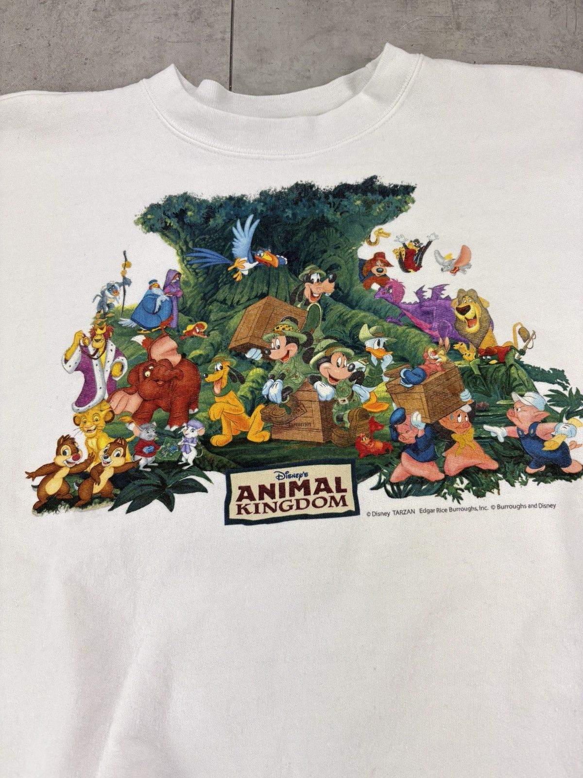 Disney Vintage Disney Animal Kingdom Sweatshirt autograph Spellout Size US L / EU 52-54 / 3 - 1 Thumbnail
