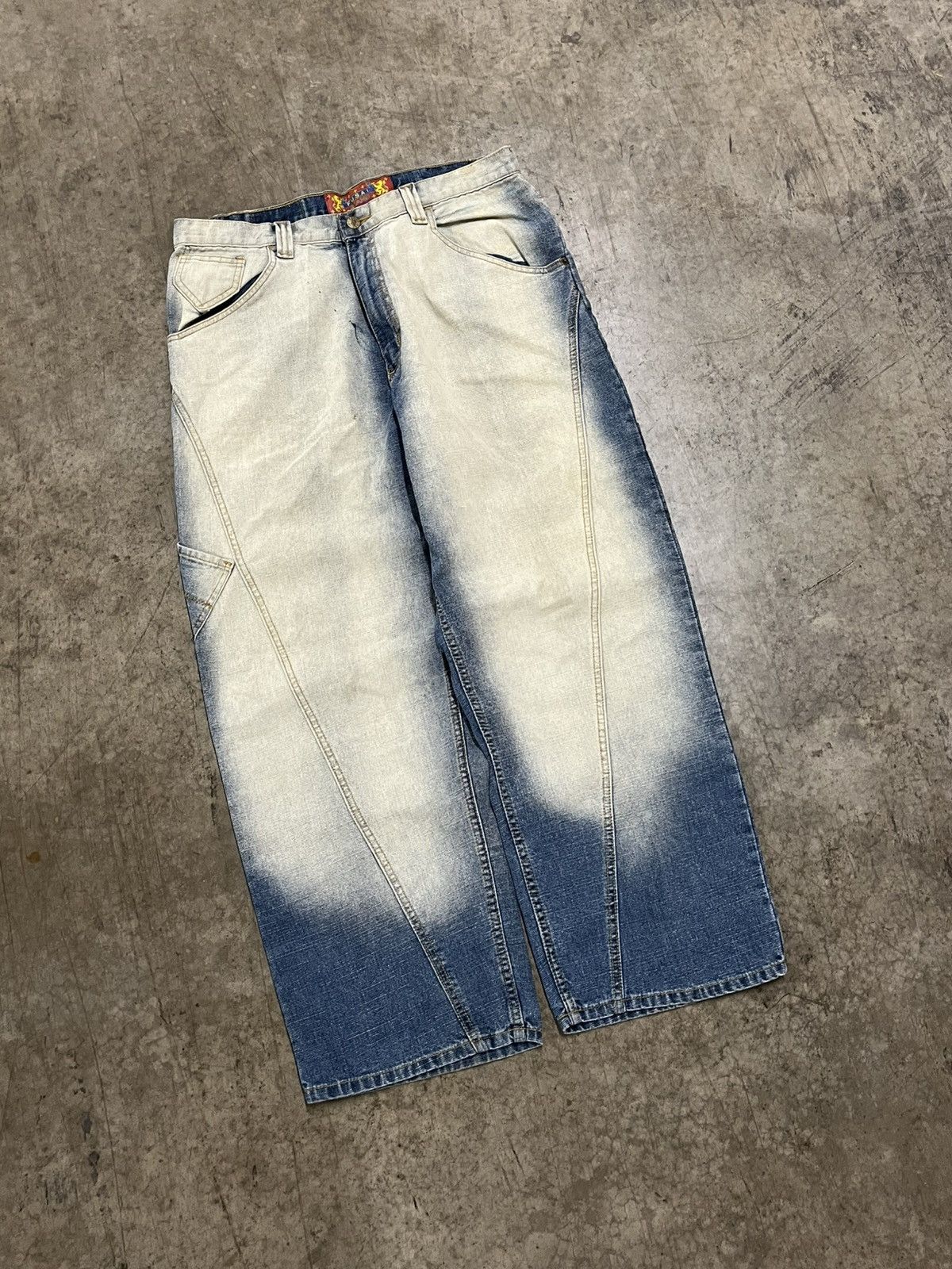 Southpole × Vintage Y2K faded wash baggy fit wide leg denim southpole Jnco rare Size US 34 / EU 50 - 2 Thumbnail