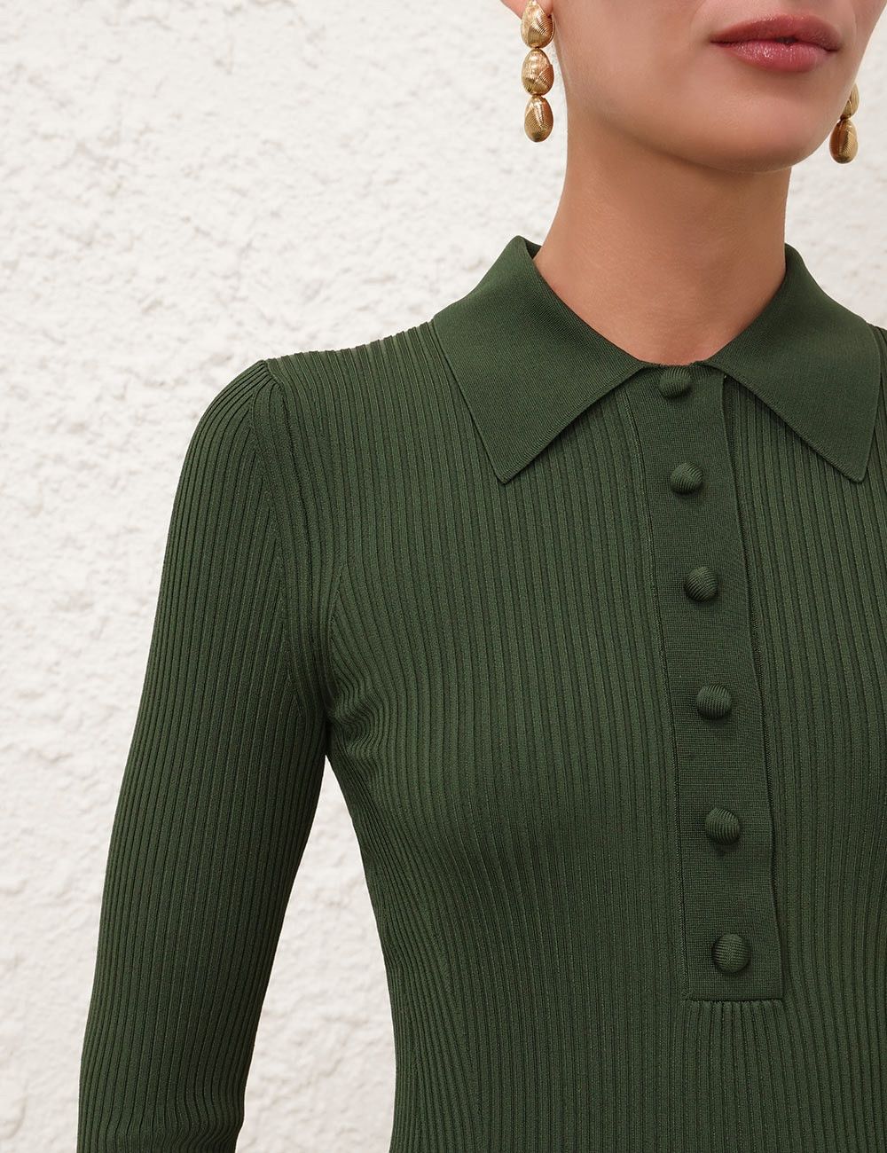 Zimmermann oc11z0825 Polo Shirt in Forest Green Size S / US 4 / IT 40 - 5 Thumbnail