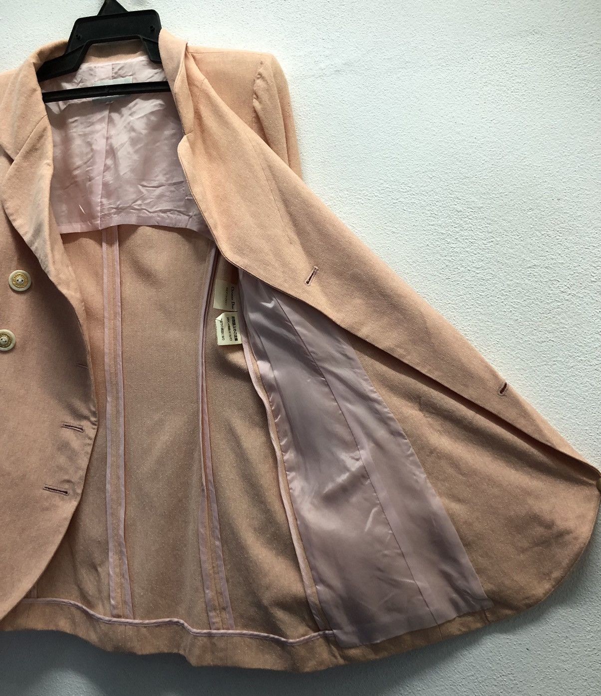 Christian Dior Monsieur × Vintage Vintage Mademoiselle Dior Pink Blend Double-Breasted Blazer Size M / US 6-8 / IT 42-44 - 13 Thumbnail