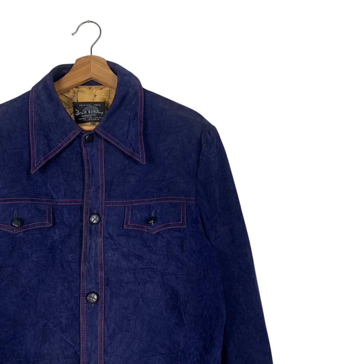 Japanese Brand BRAD WHITNEY Purple Suede Leather Jacket #1833-C79 Size US M / EU 48-50 / 2 - 5 Thumbnail