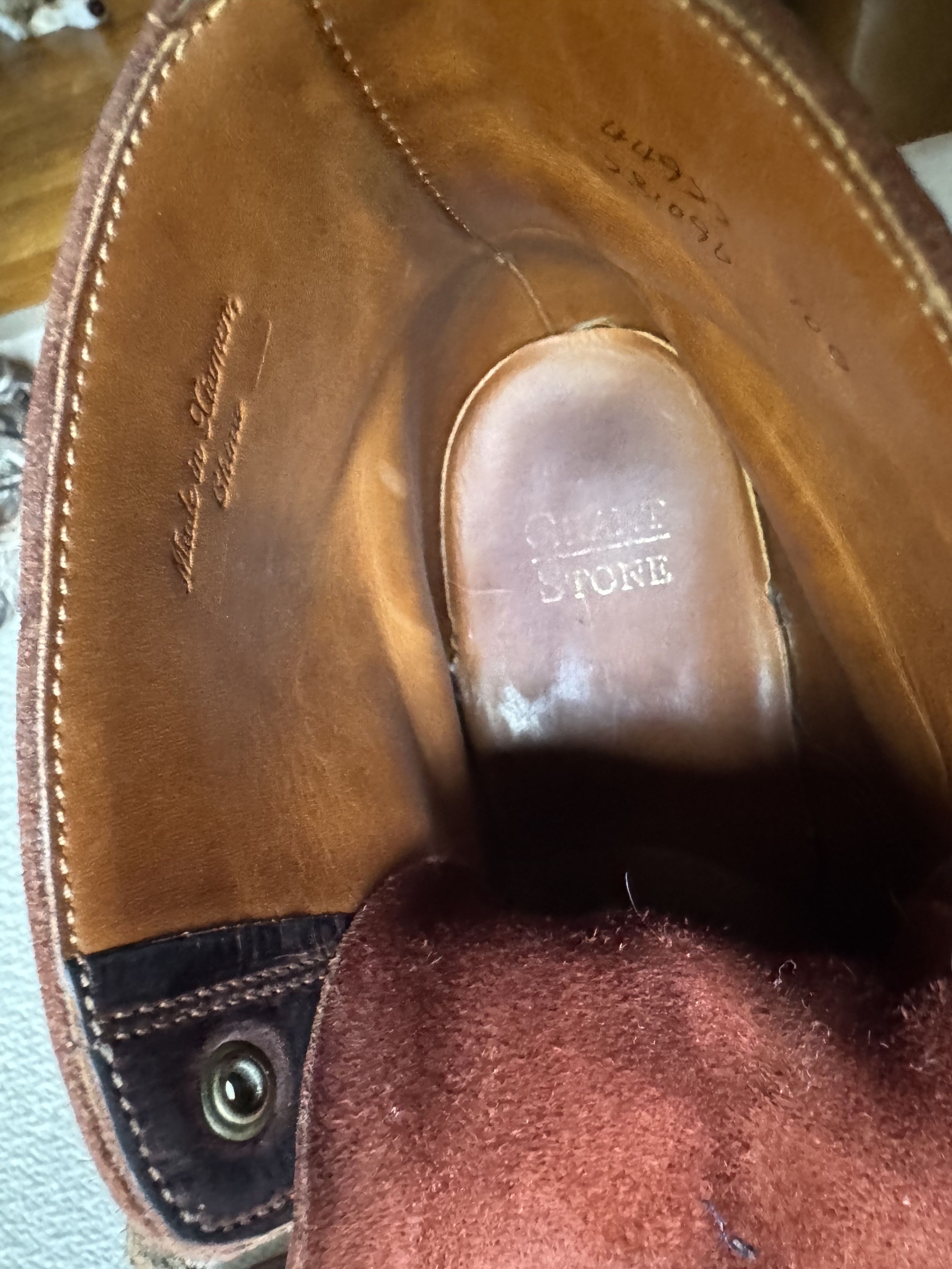 Grant Stone Brass Boot Dark Burgundy Kudu Size US 10 / EU 43 - 6 Thumbnail