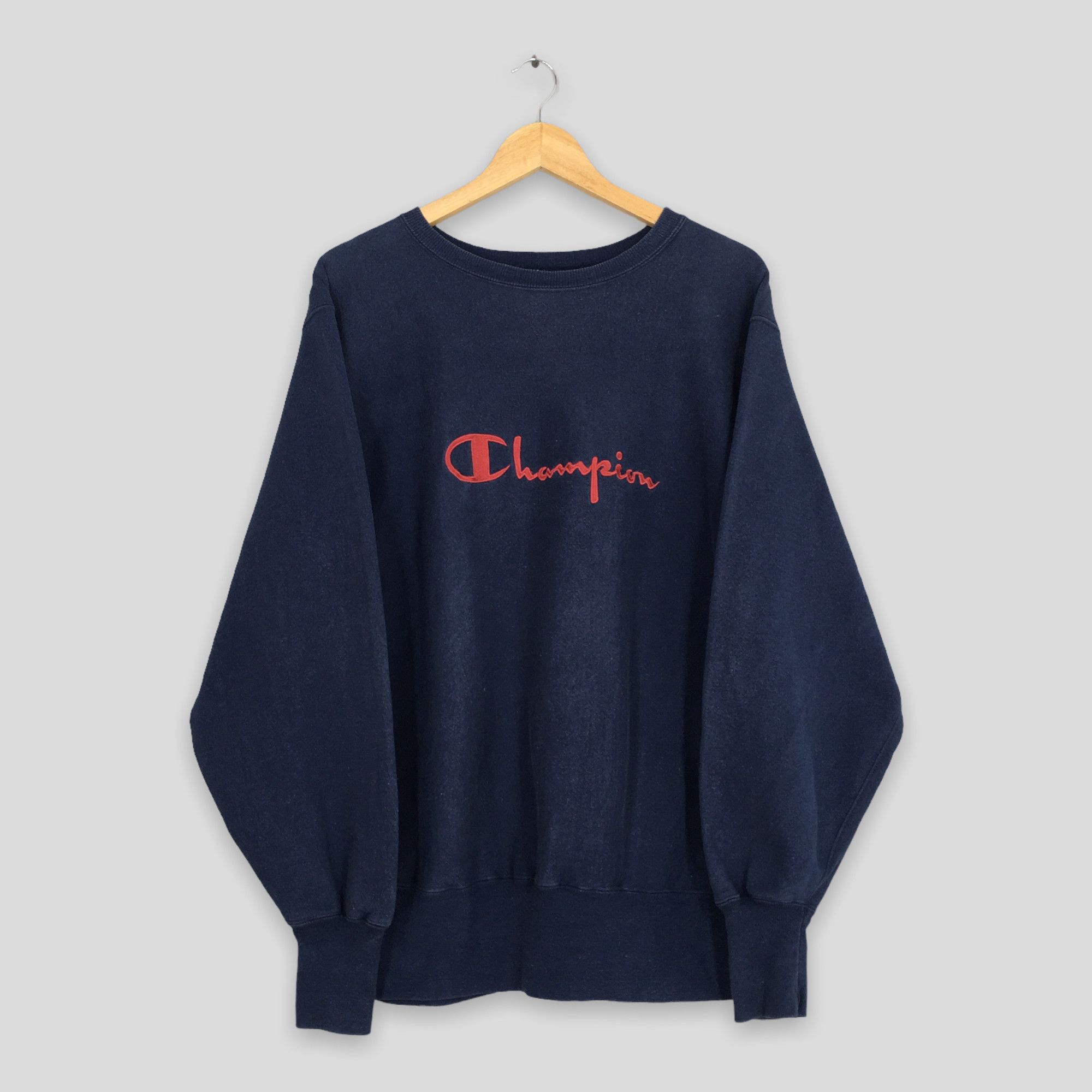 Champion × Vintage Vintage Champion Script Logo Reverse Weave Sweatshirt Large Size US L / EU 52-54 / 3 - 1 Thumbnail