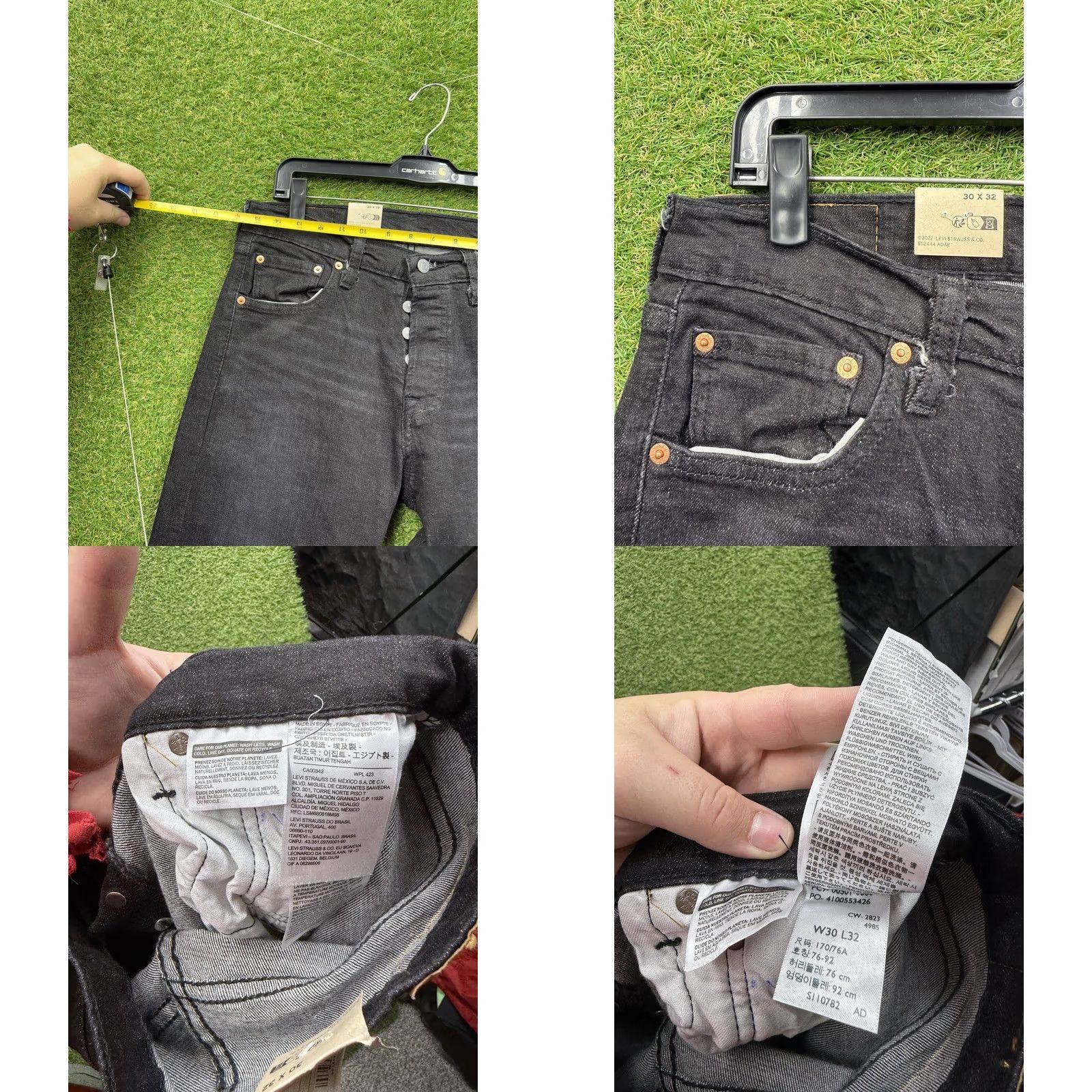 Levi's Levi's 501 Jeans Mens 30x32 Black Legacy Straight Leg Original Fit Button Fly NWT Size US 30 / EU 46 - 8 Thumbnail