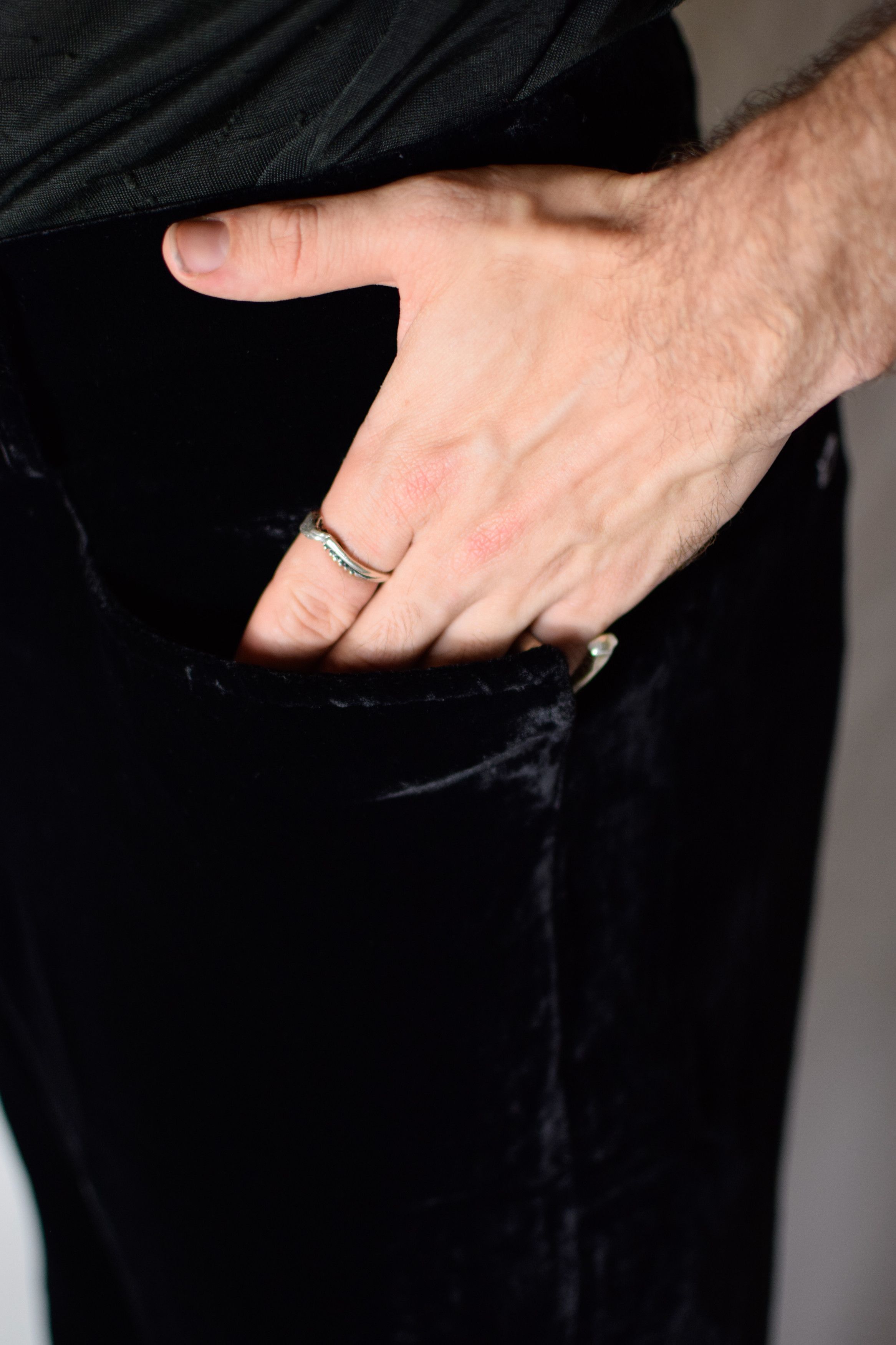 Rick Owens Rick Owens AW17 Velvet Wide Pants - RU178368-NV Size US 32 / EU 48 - 9 Thumbnail