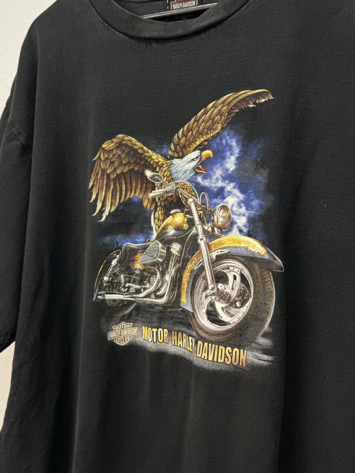 Harley Davidson × Vintage 90s Vintage Harley Davidson Baldwin Park Eagle T-Shirt Size US XL / EU 56 / 4 - 6 Thumbnail