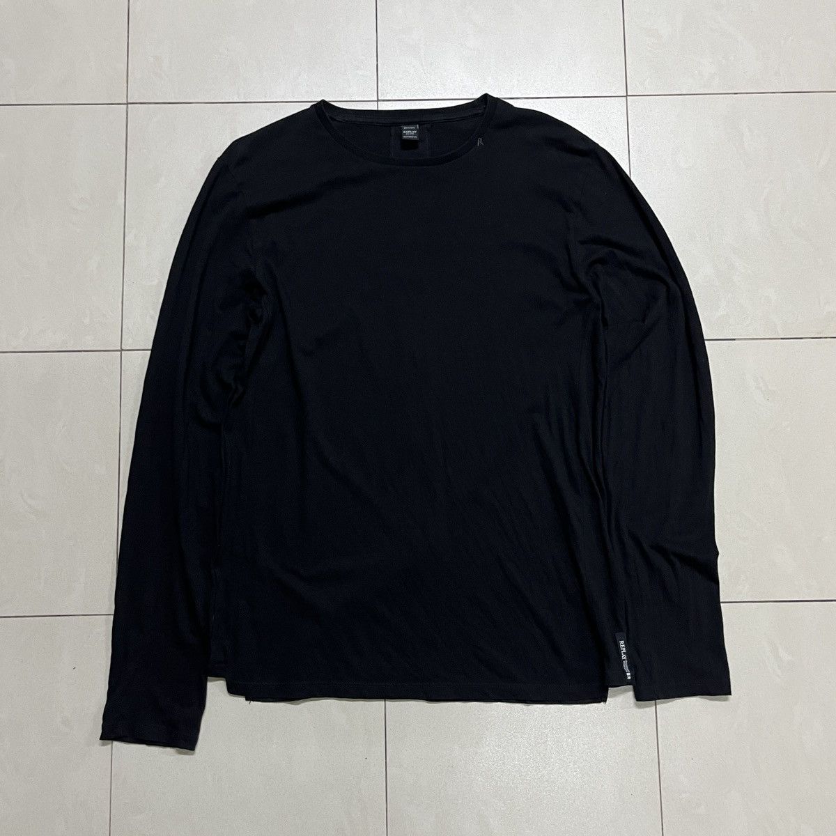 Replay × Vintage Replay Black Reconstructed Longsleeve T Shirt Size US S / EU 44-46 / 1 - 4 Thumbnail