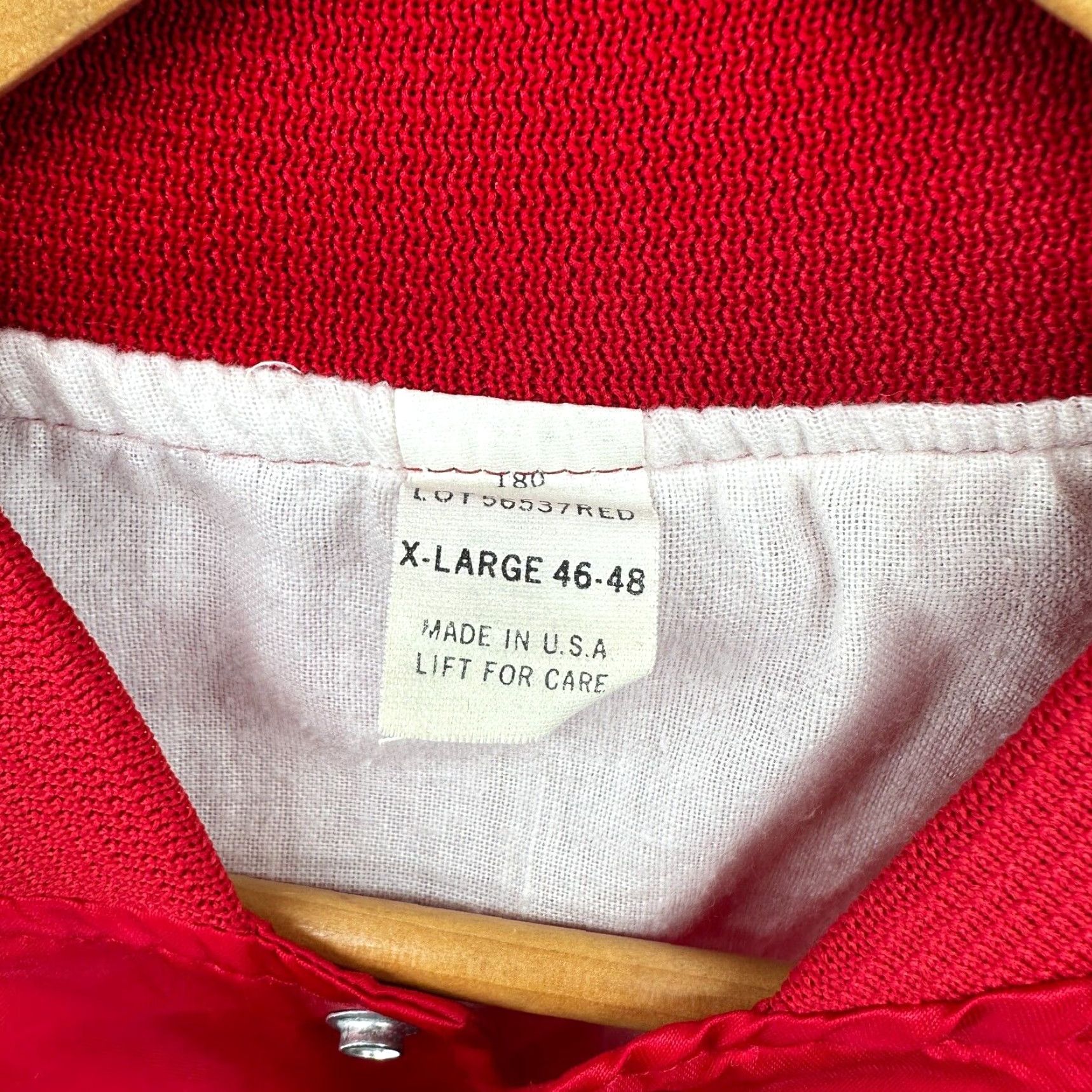 Vintage VINTAGE Eagle Athletic Club Nylon Bomber Jacket Mens XL Red Satin 90s Baseball Gym Racing Snap Closure Mid-Length Jacket Size US XL / EU 56 / 4 - 2 Thumbnail