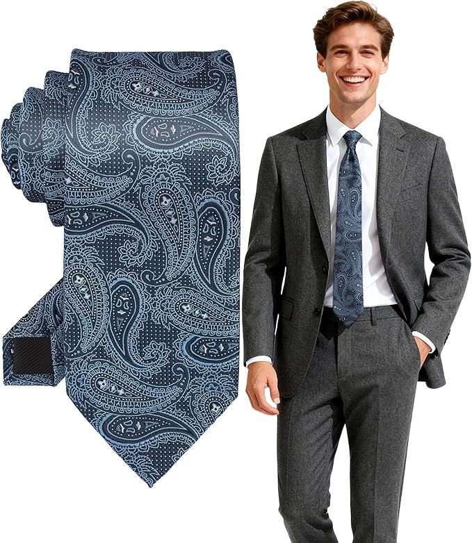 Other Paisley Striped Silk Feel Men’s Tie Size ONE SIZE - 1 Thumbnail