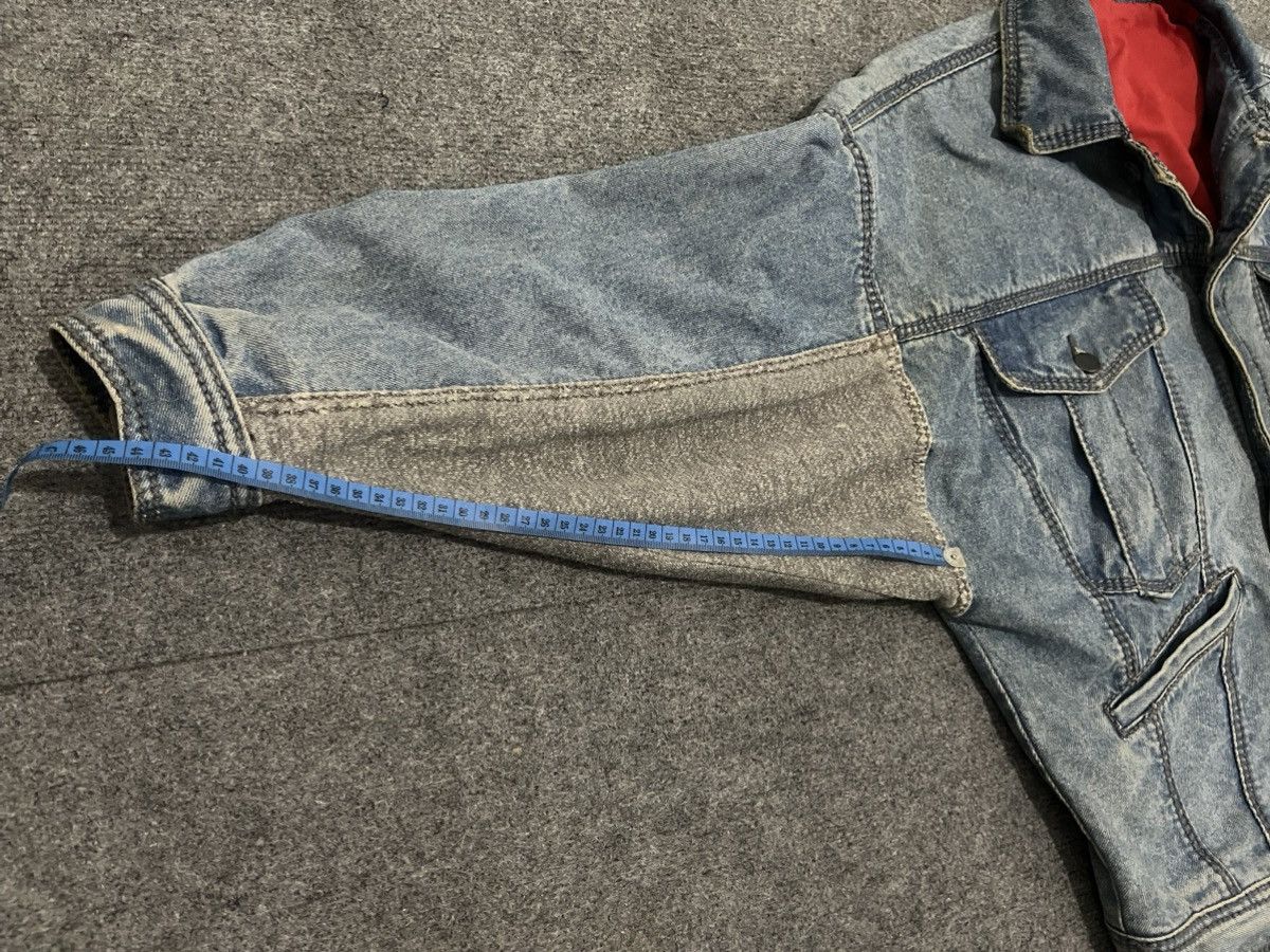 5351 POUR LES HOMMES Two-Tone Indigo Denim Jacket Gray Sleeve Panels & Red Lining Size US L / EU 52-54 / 3 - 23 Thumbnail
