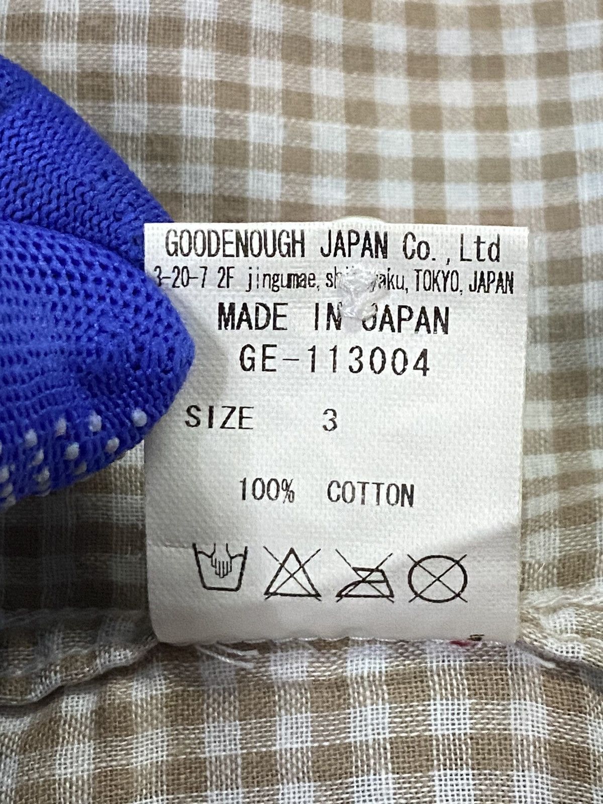 GOODENOUGH × Japanese Brand Goodenough Spellout Checked Shirt Button Ups Size US M / EU 48-50 / 2 - 11 Thumbnail