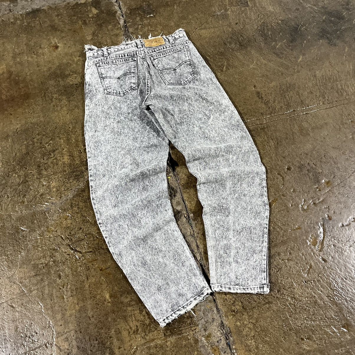 Levi's × Vintage Crazy Vintage 90s Levi's 550 Black Tab Jeans Acid Wash Faded Size US 32 / EU 48 - 3 Thumbnail