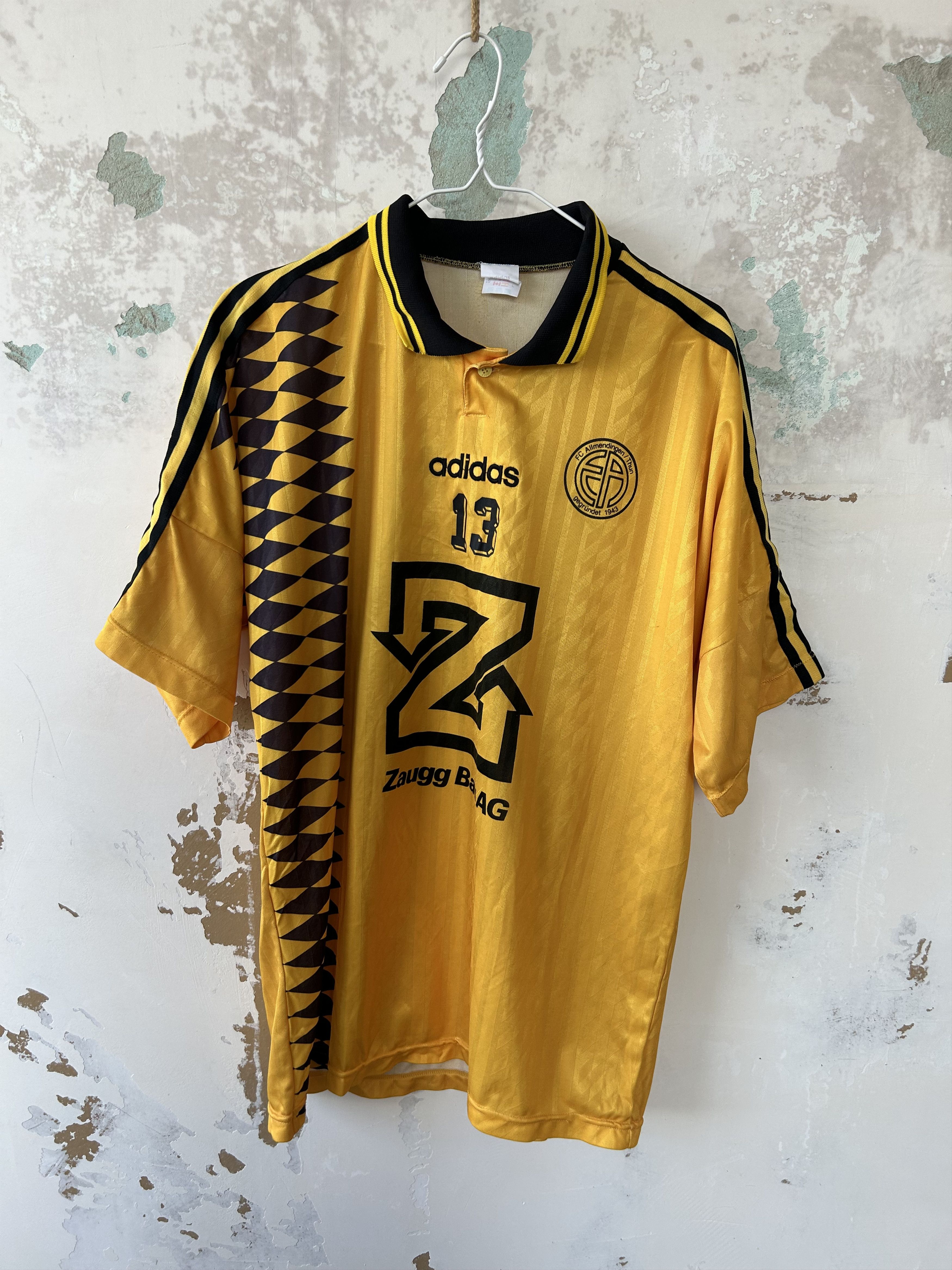 13 number FC vintage adidas soccer jersey 80s