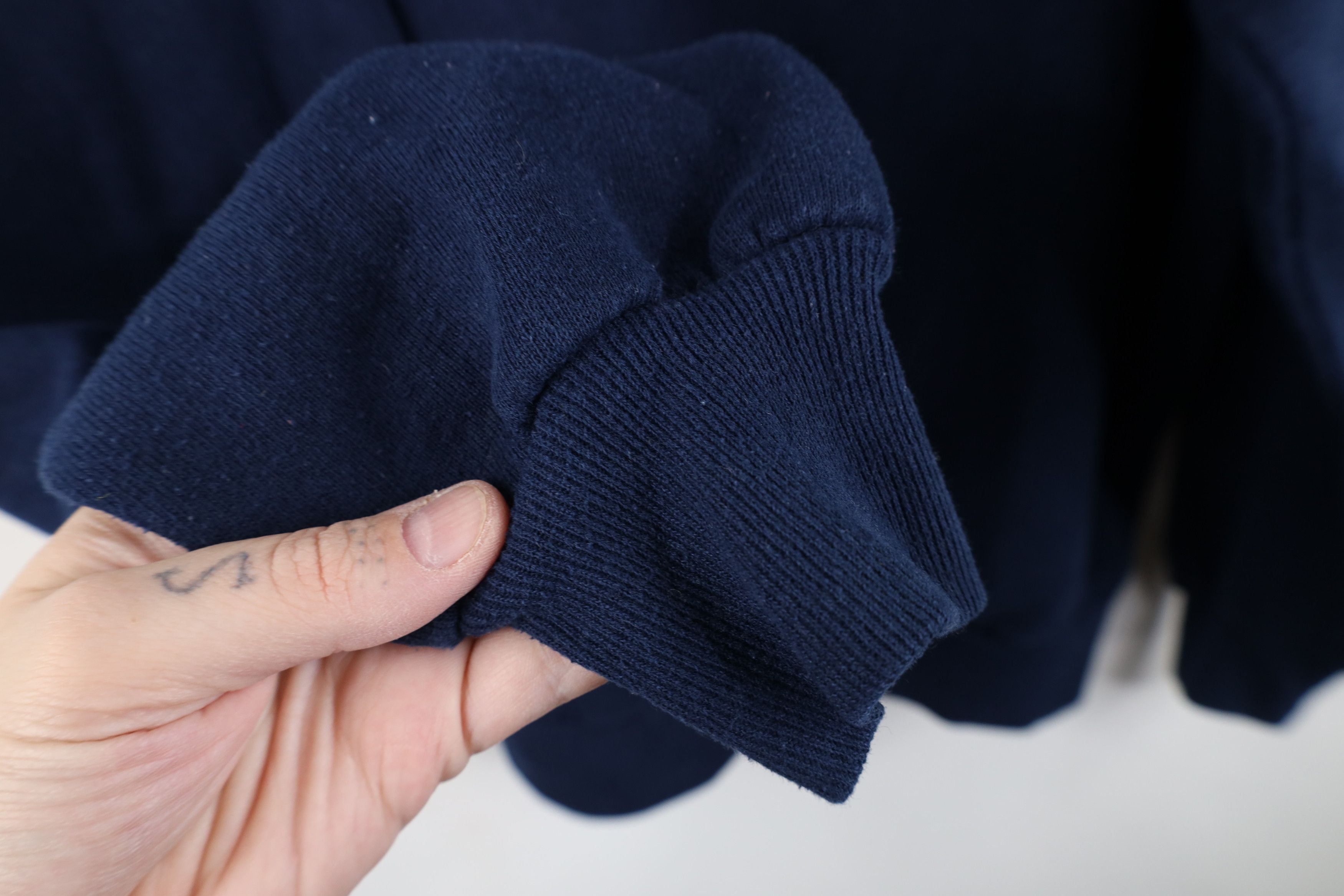 Vintage Vintage 90s Streetwear Blank Crewneck Sweatshirt Blue USA Size US XXL / EU 58 / 5 - 7 Thumbnail
