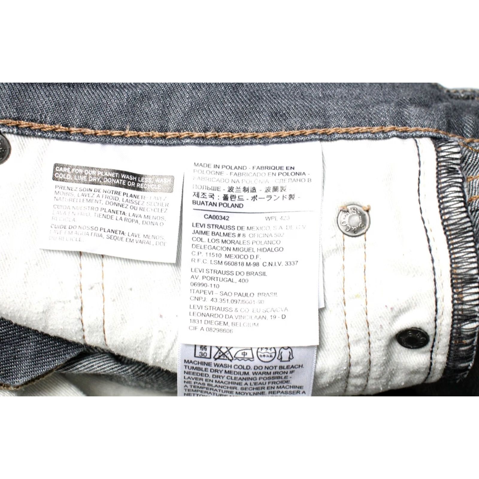 Levi's LEVI'S 510 Jeans Men's W31/L32 Grey Slim Fit Stretch Zip Fly Size US 31 - 7 Thumbnail