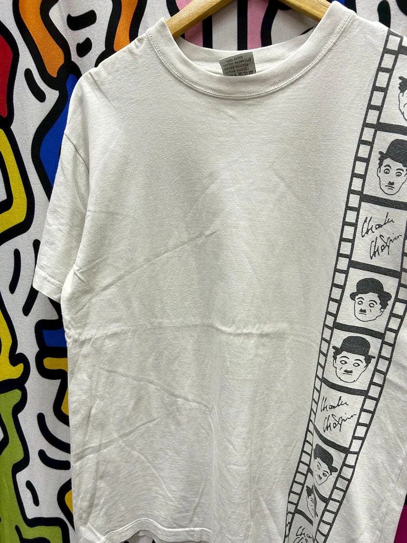 Vintage Vintage 1997 Charlie Chaplin tshirt size M Size US M / EU 48-50 / 2 - 1 Thumbnail