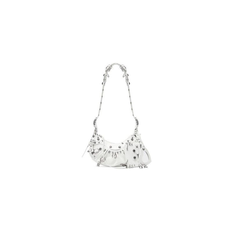 Balenciaga le cagole piercing shoulder bag xs in white Size US XS / EU 42 / 0 - 1 Thumbnail