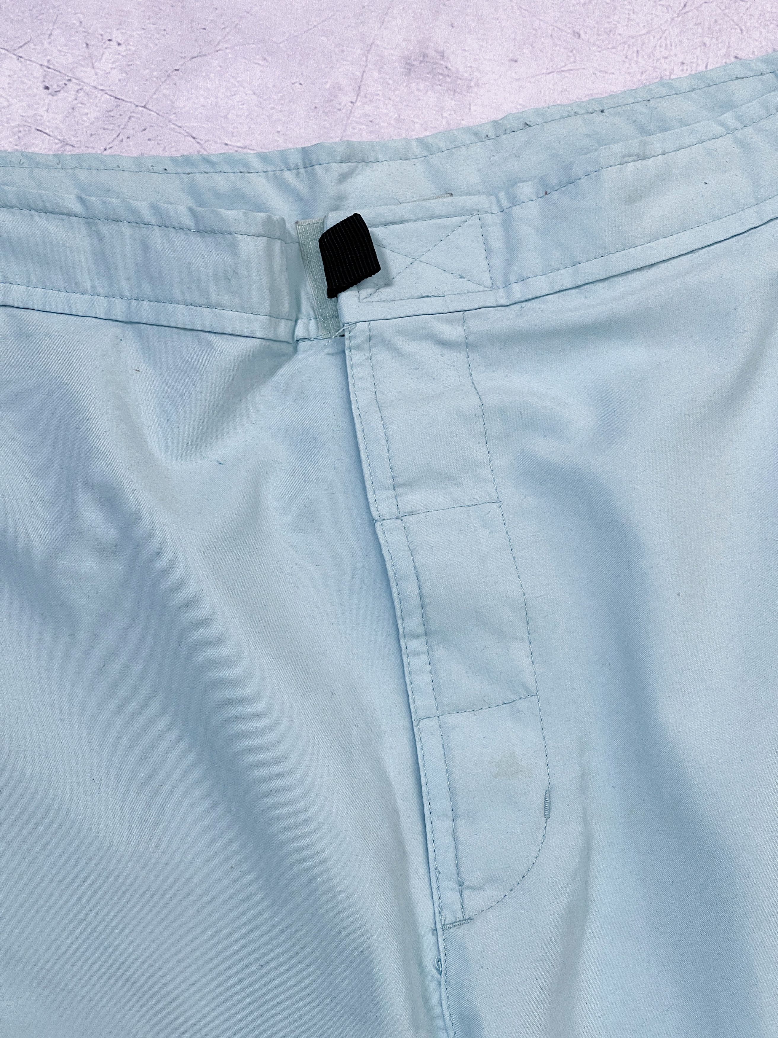 Nike × Vintage Vintage Nike Shorts Aquamarine & Green Stripes Size US 34 / EU 50 - 6 Thumbnail