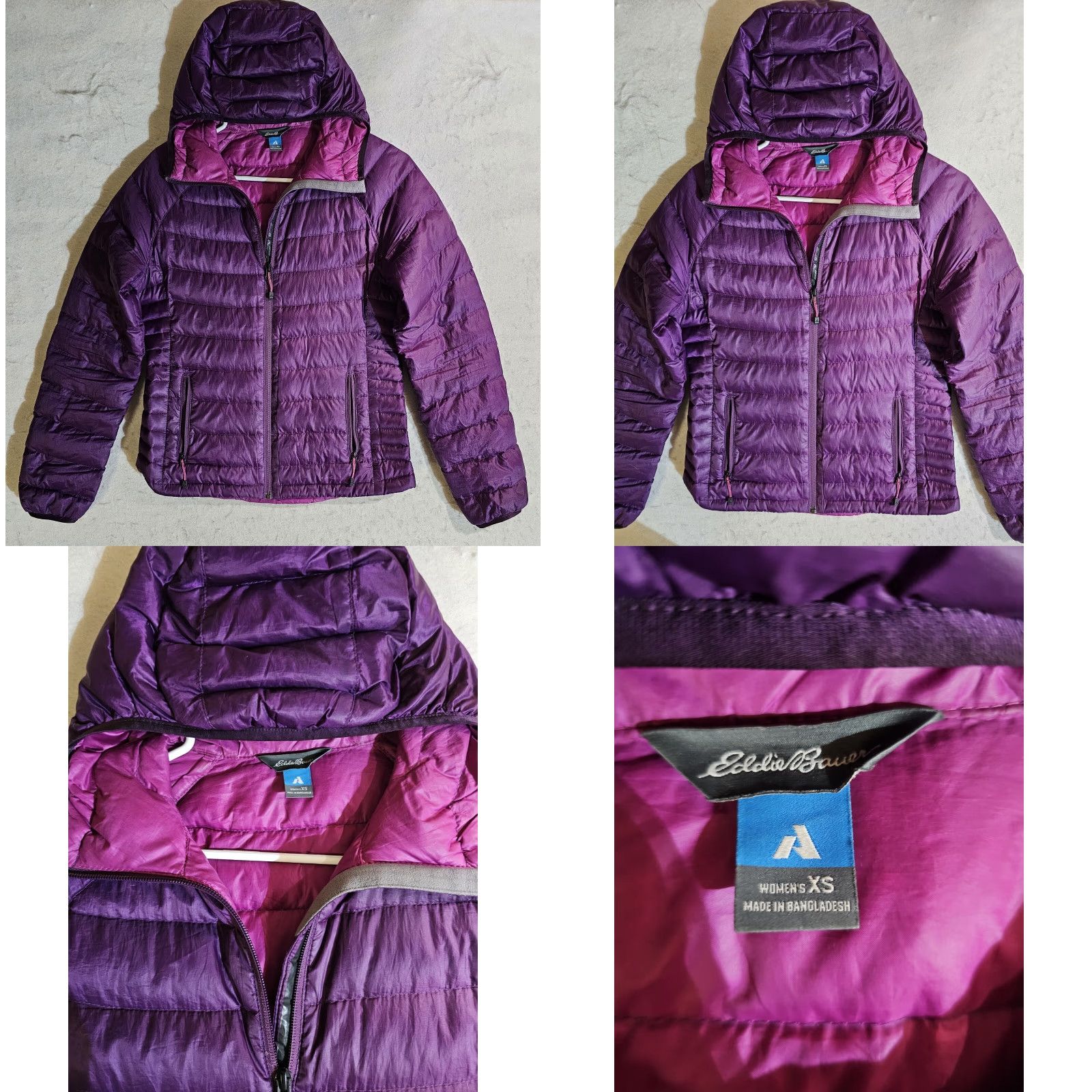 Eddie Bauer Eddie Bauer Jacket Womens X-Small Purple Down Quilted Hooded First Ascent Outdoor Classic Size XS / US 0-2 / IT 36-38 - 9 Thumbnail