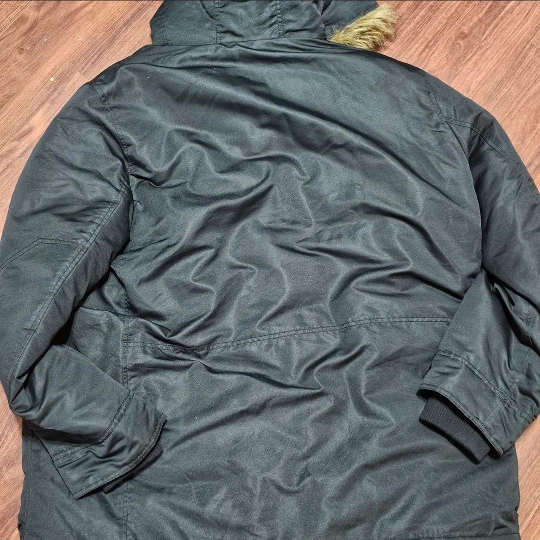 Gap Gap Men's Black Puffer Jacket with Faux Fur Trim Size US XXL / EU 58 / 5 - 2 Thumbnail