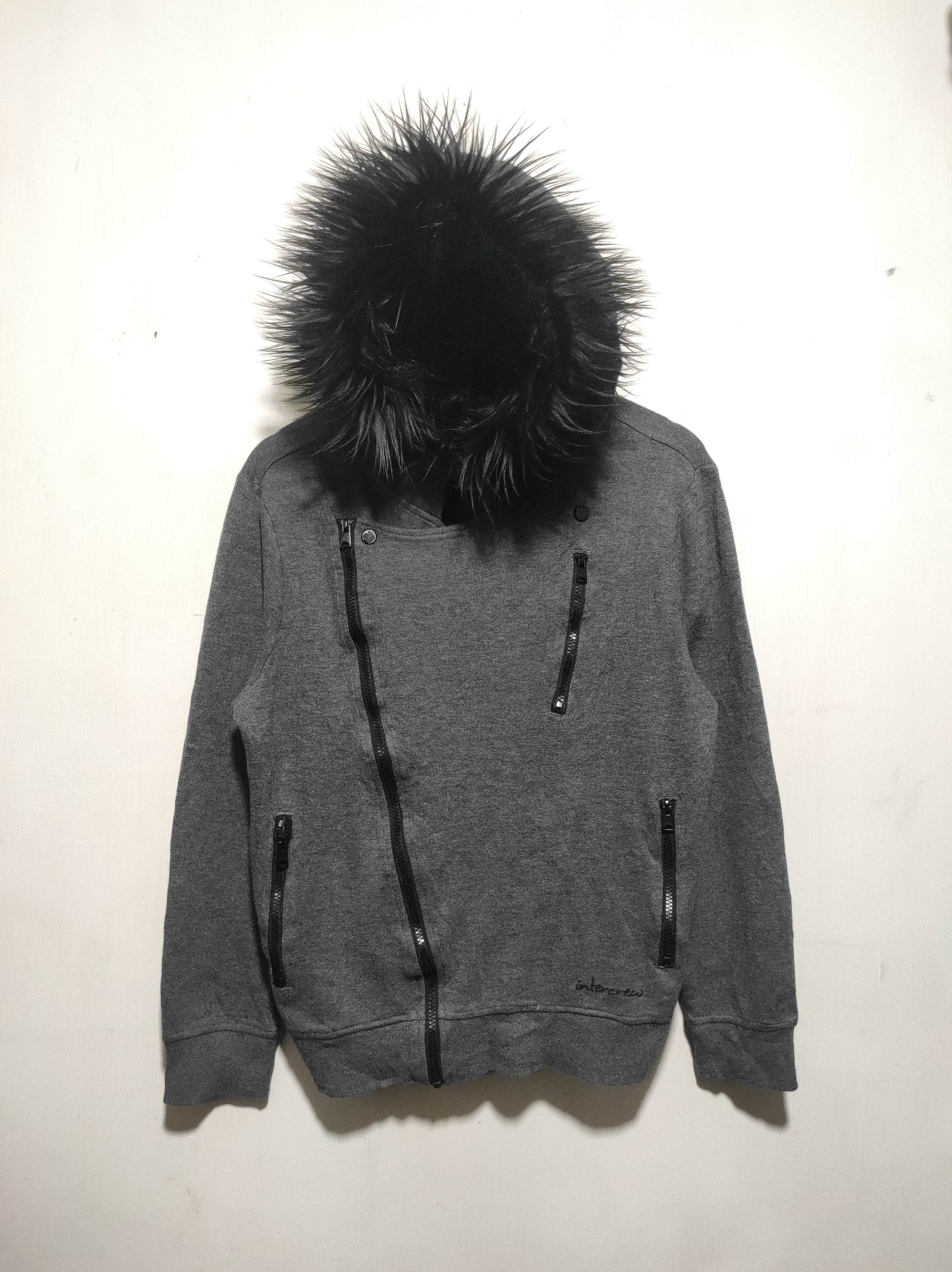 Japanese Brand Inter Crew Asymetrycal zip fur hoodie ifsix LGB style Size US S / EU 44-46 / 1 - 2 Thumbnail