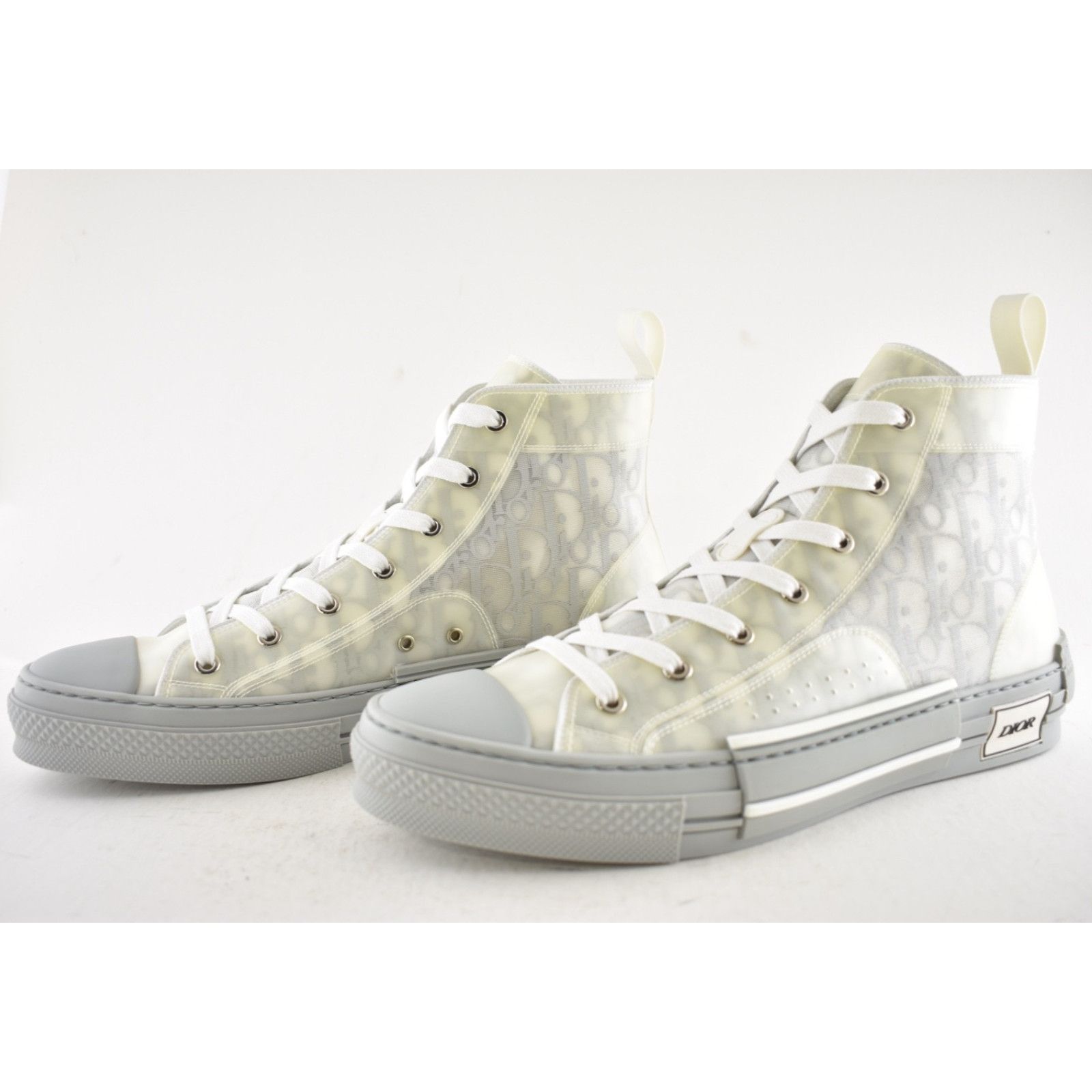 Dior Dior Mens B23 Grey Oblique High Top Sneaker 44 US 11 Size US 11 / EU 44 - 10 Thumbnail