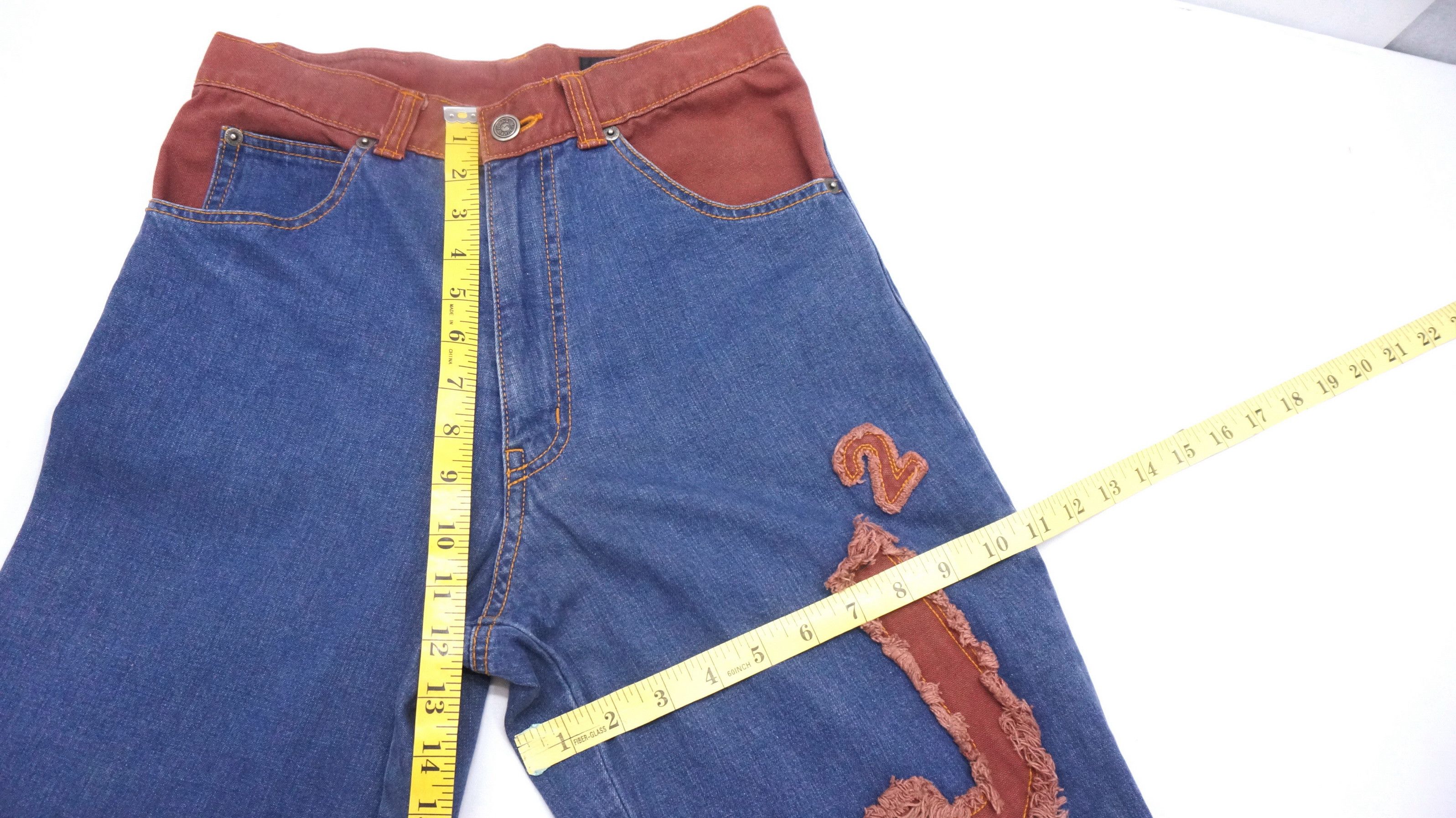 Hysteric Glamour 💥 Rare Mr Junko J2 Star Patch Two Tone Vintage Pants Size US 27 - 8 Thumbnail