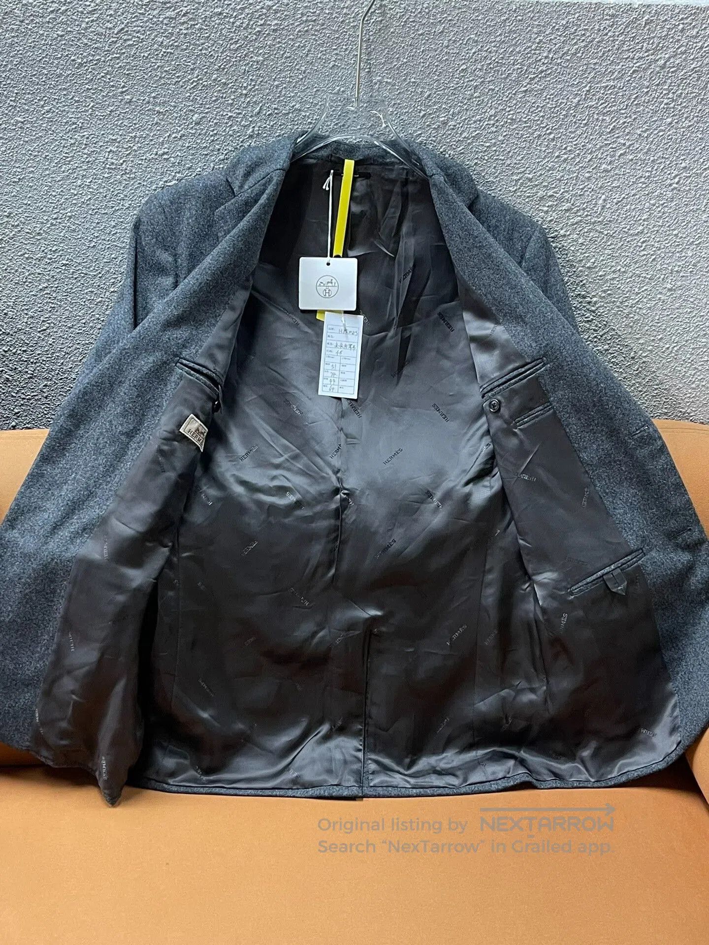 Hermes Hermès Gray Wool Men's Suit Jacket. Size US M / EU 48-50 / 2 - 3 Thumbnail