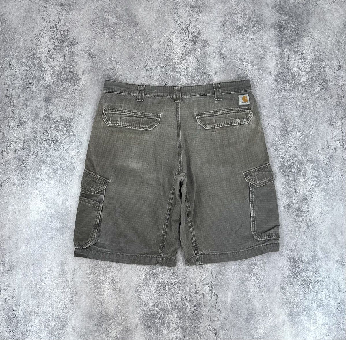 Carhartt Vintage Carhartt Distressed Faded Trashed Cargo Work Shorts Size US 36 / EU 52 - 1 Thumbnail