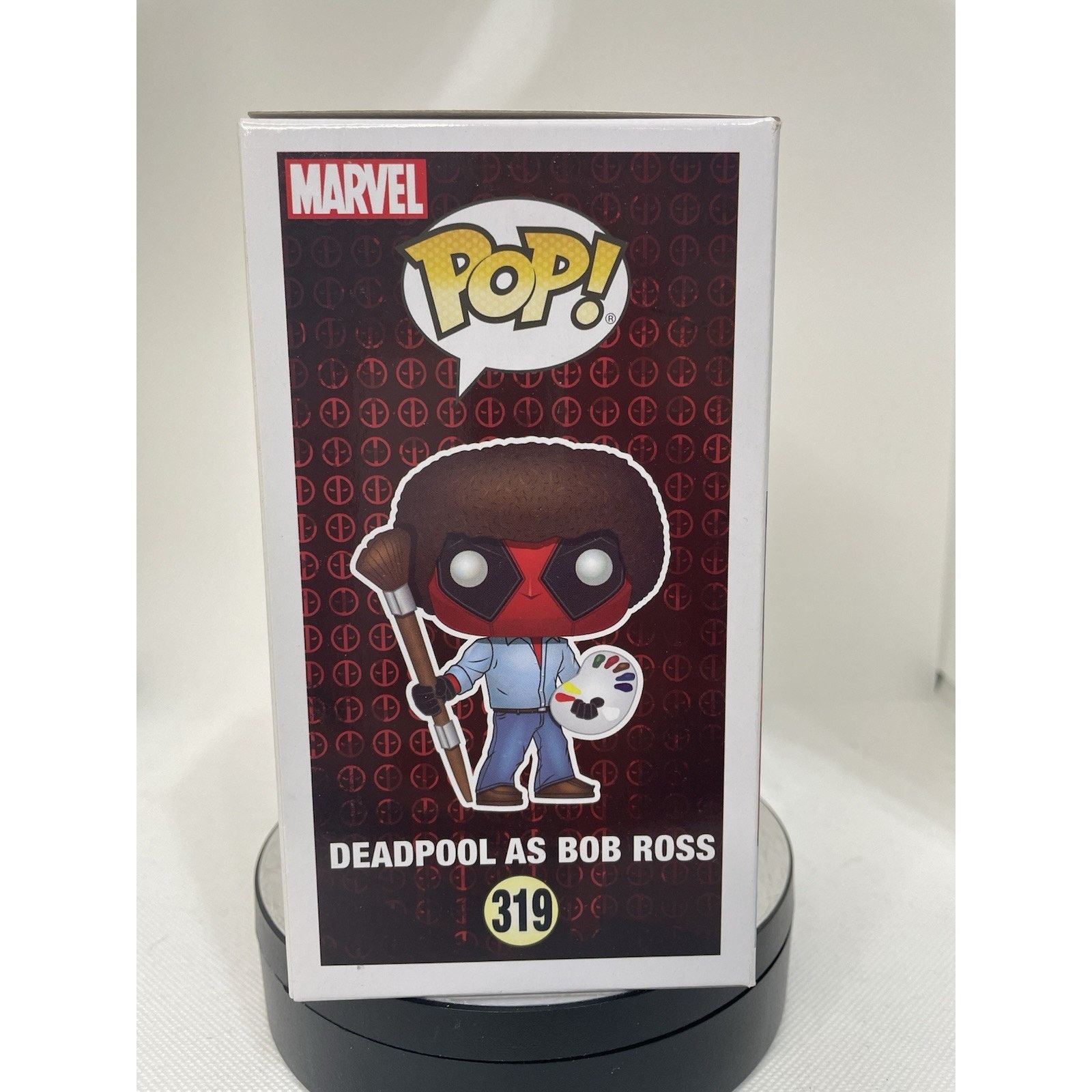 Marvel Comics Funko Pop! Deadpool as Bob Ross #319 - W Pop Protector Size ONE SIZE - 7 Thumbnail