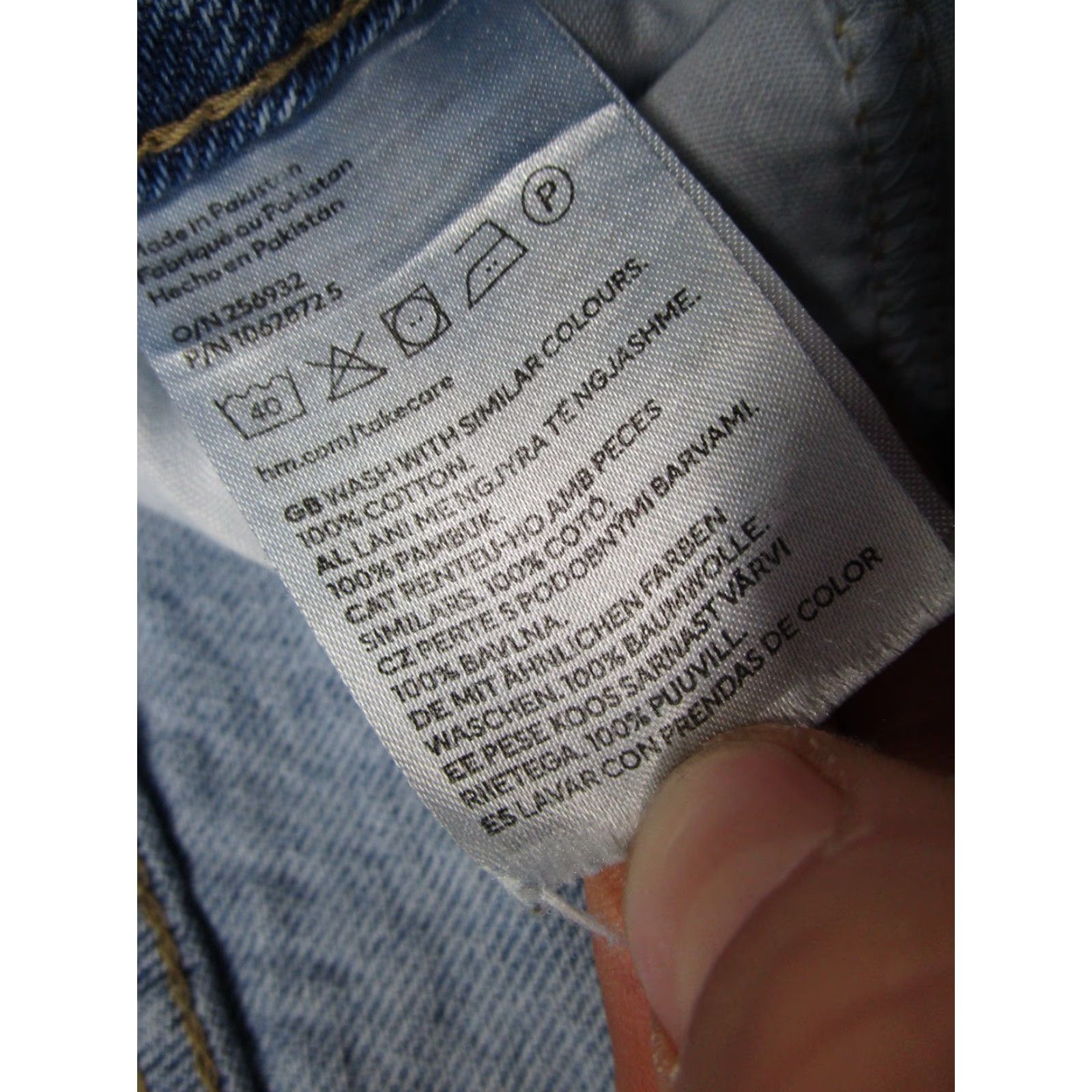 H&M H&M Womens Jeans Distressed Blue Denim Button Fly High Rise Mom Size 4 Size 27" / US 4 / IT 40 - 4 Thumbnail