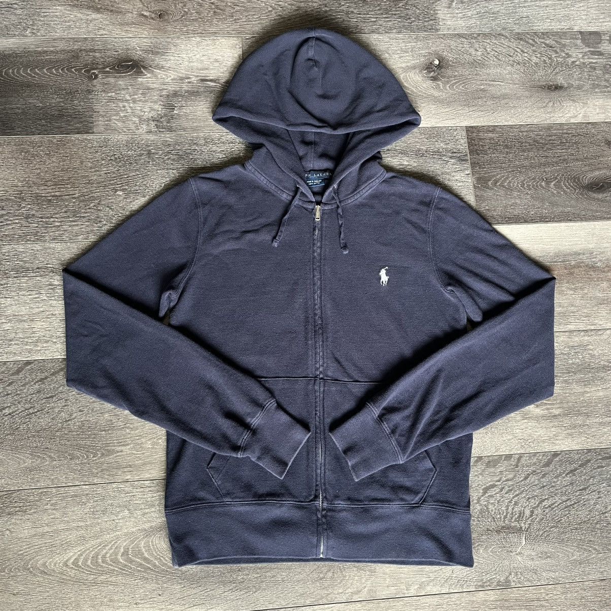 Polo Ralph Lauren Vintage 90s Polo Ralph Lauren Basic Logo Zip Up Navy Hoodie Size M / US 6-8 / IT 42-44 - 1 Thumbnail