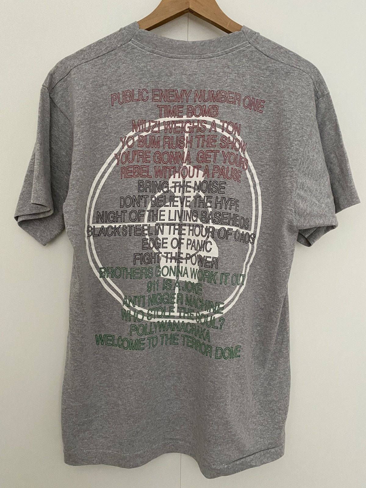 Rap Tees Vintage PUBLIC ENEMY 1990 Terrordome T-shirt Rap Tee Hip Hop Size US L / EU 52-54 / 3 - 2 Thumbnail