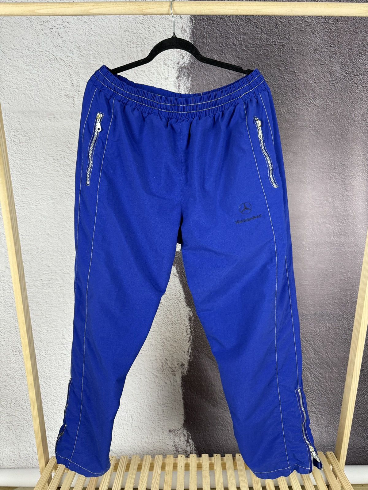 Mercedes-Benz × Vintage Mercedes-Benz vintage blue yellow striped track suit Size US L / EU 52-54 / 3 - 15 Thumbnail