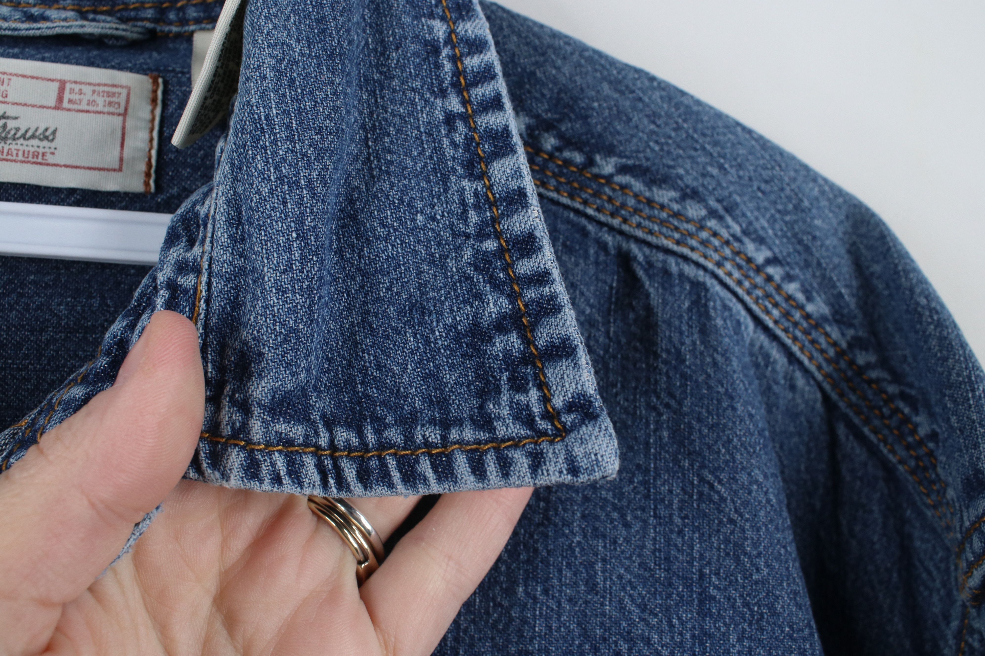 Levi's × Vintage Vintage Y2K 2003 Levis Denim Jean Collared Button Shirt Size US L / EU 52-54 / 3 - 10 Thumbnail