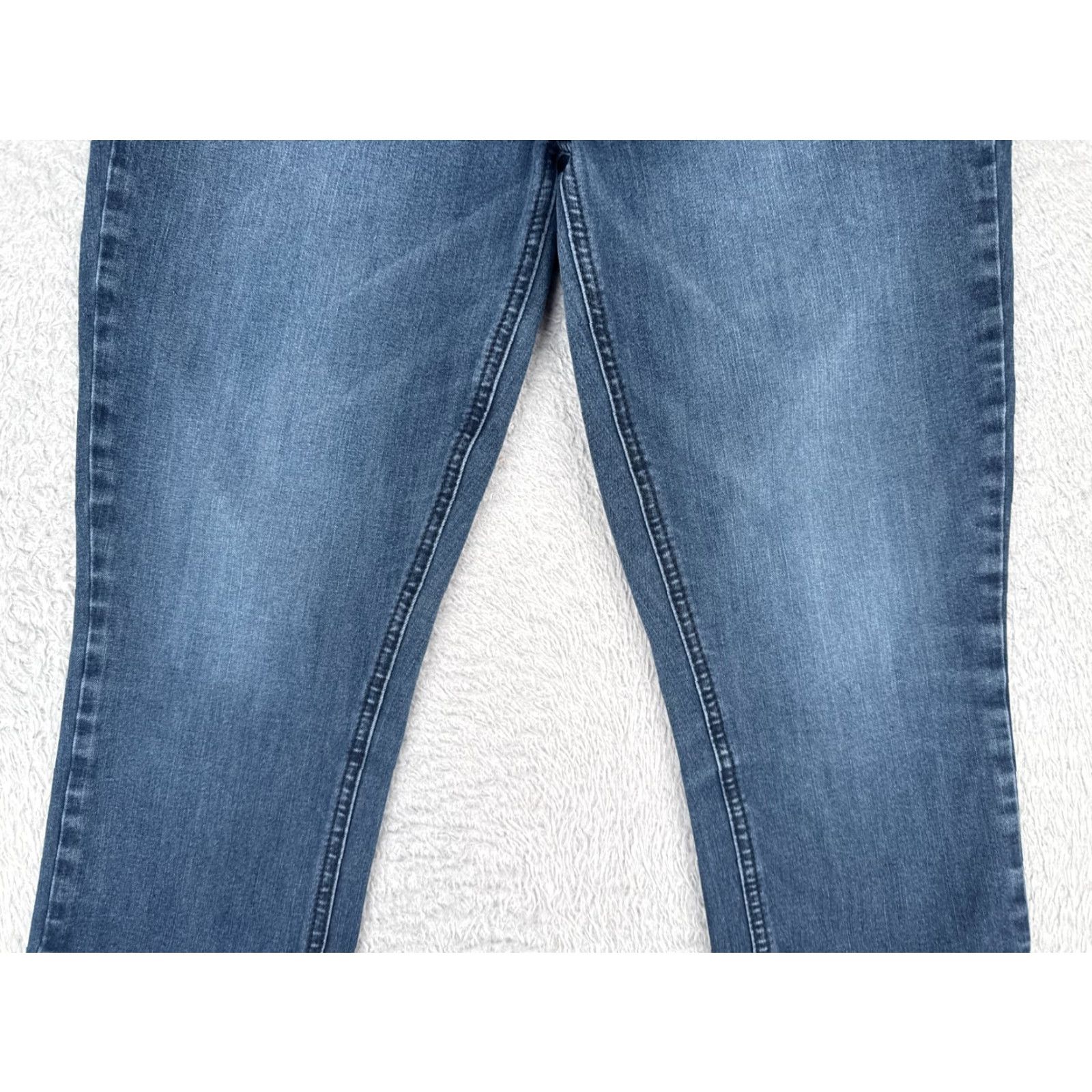 Vintage Seven7 Jeans Women Capri Skinny Mid Rise Blue Denim 31 Inseam 20 Cotton Blend 10 Size 32" / US 10 / IT 46 - 3 Thumbnail