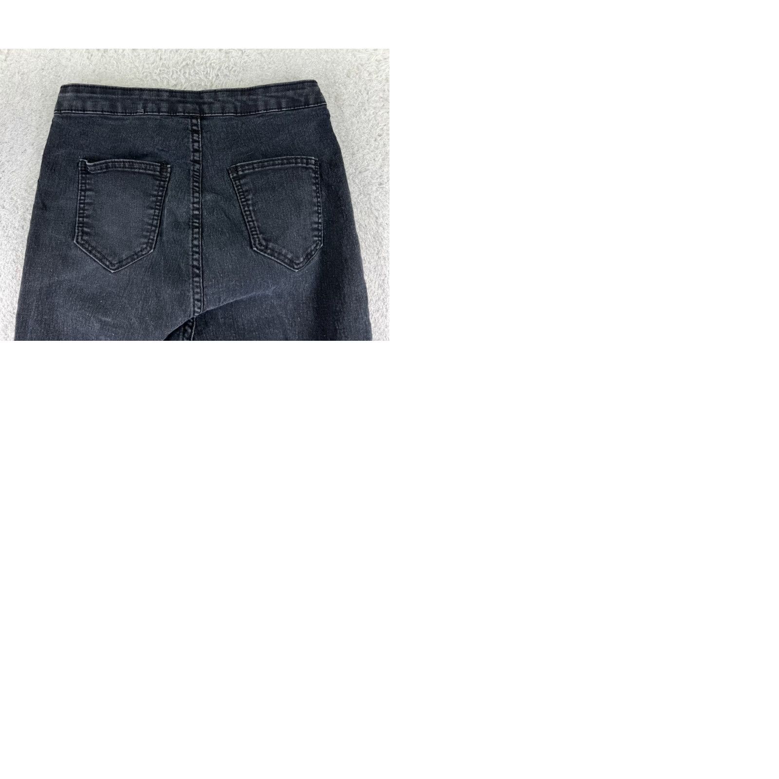 Vintage Womens Denim Wise Pants 12 Black Skinny Mid Rise 24x26 Cotton Blend Stretch READ Size 34" / US 12 / IT 48 - 10 Thumbnail
