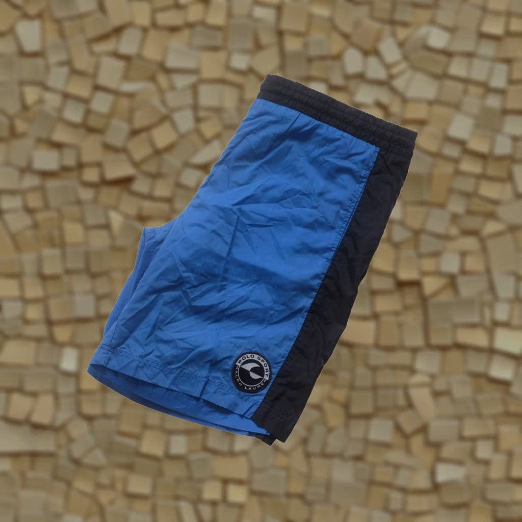 Ralph Lauren Ralph Lauren Polo Sport Classic Sail Trunks L Blue 9" Shorts 100% Nylon Mens Size US L / EU 52-54 / 3 - 1 Thumbnail