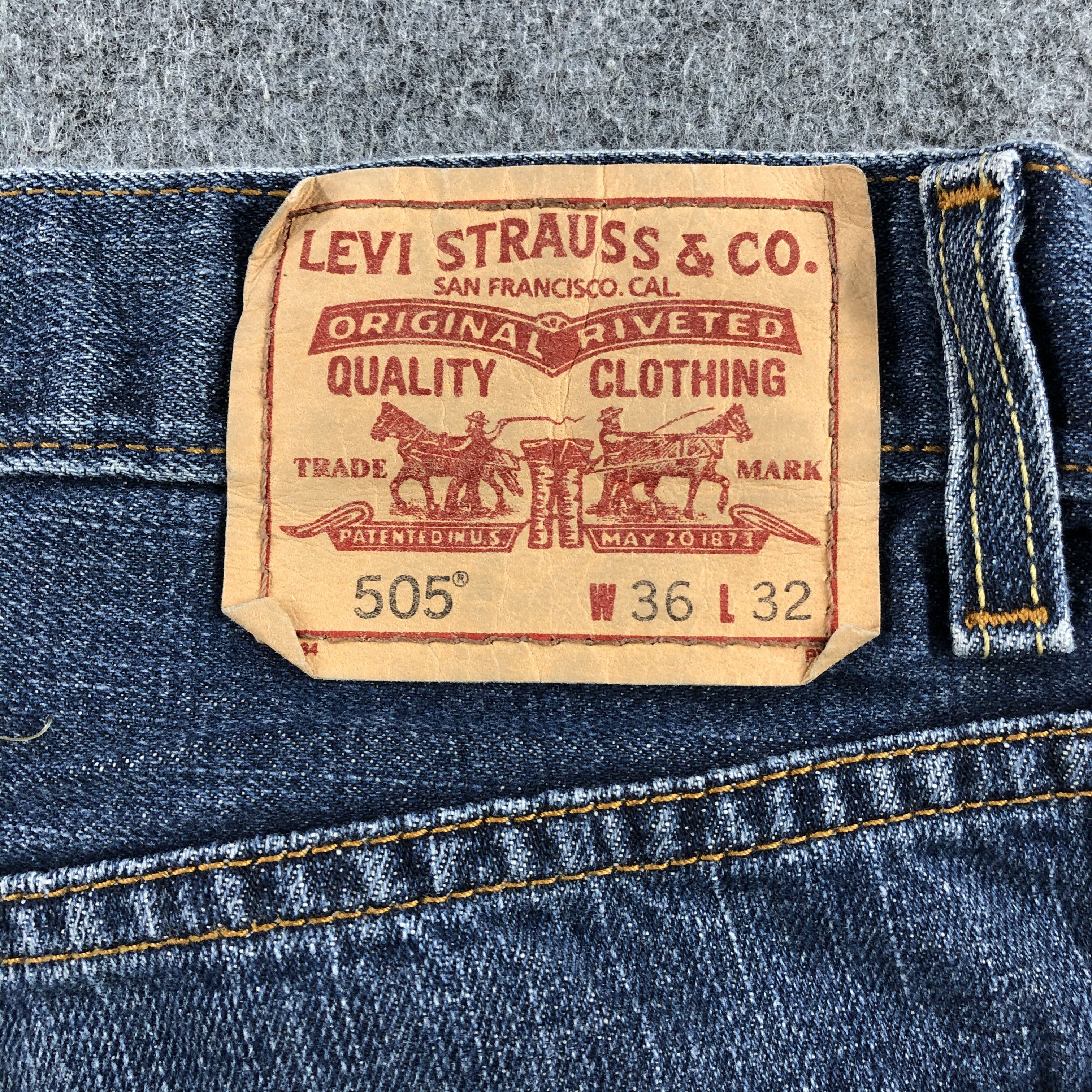 Levi's Vintage Blue Wash Levis 505 Jeans-J2228 Size US 36 / EU 52 - 5 Thumbnail